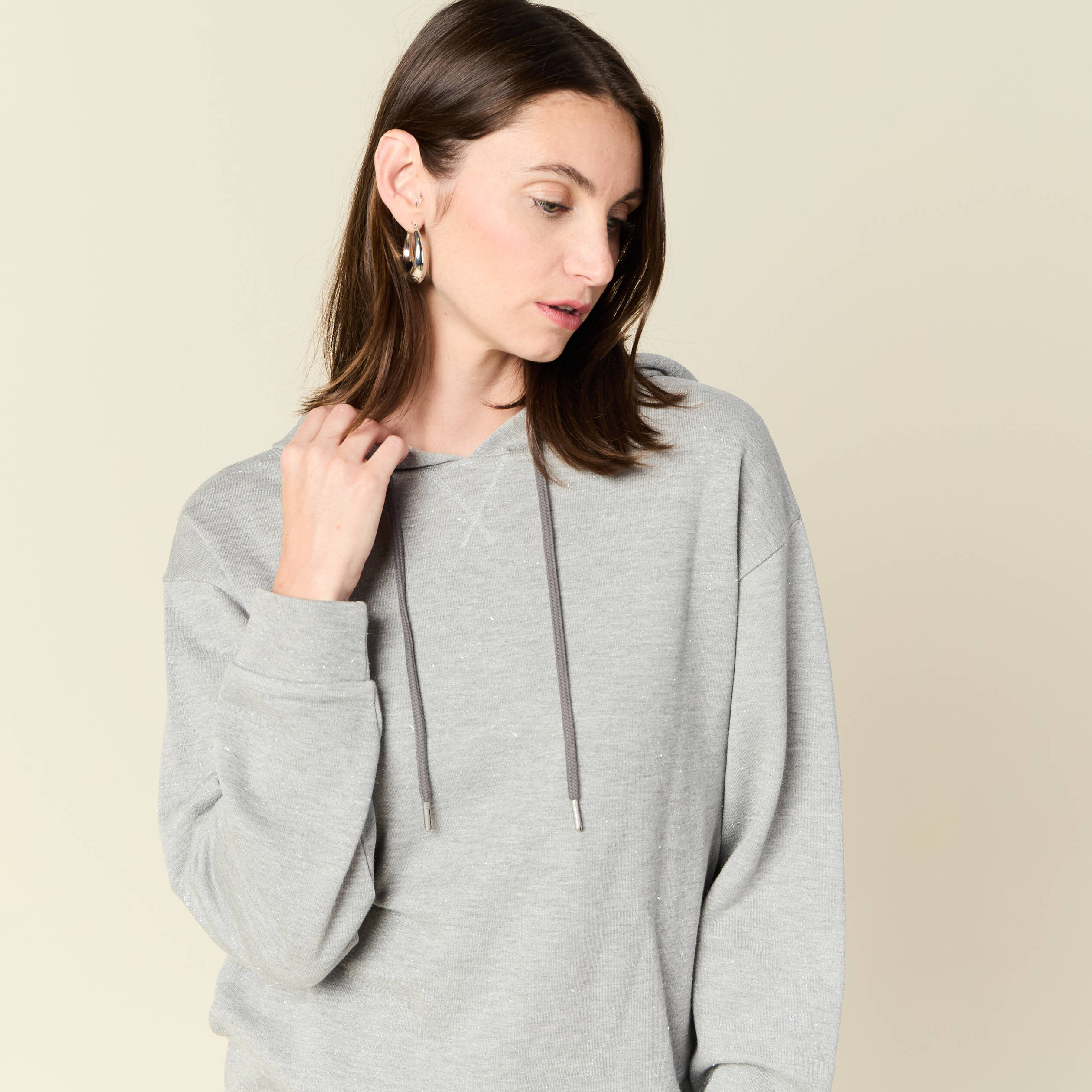 sweat a capuche gris femme Sweat à capuche gris femme