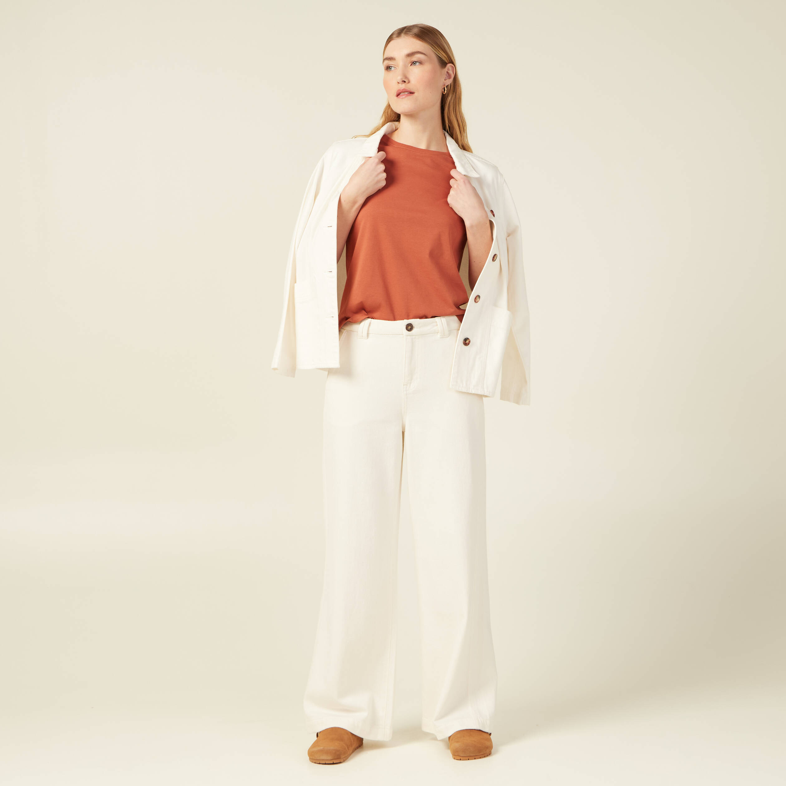 T-shirt manches courtes orange femme