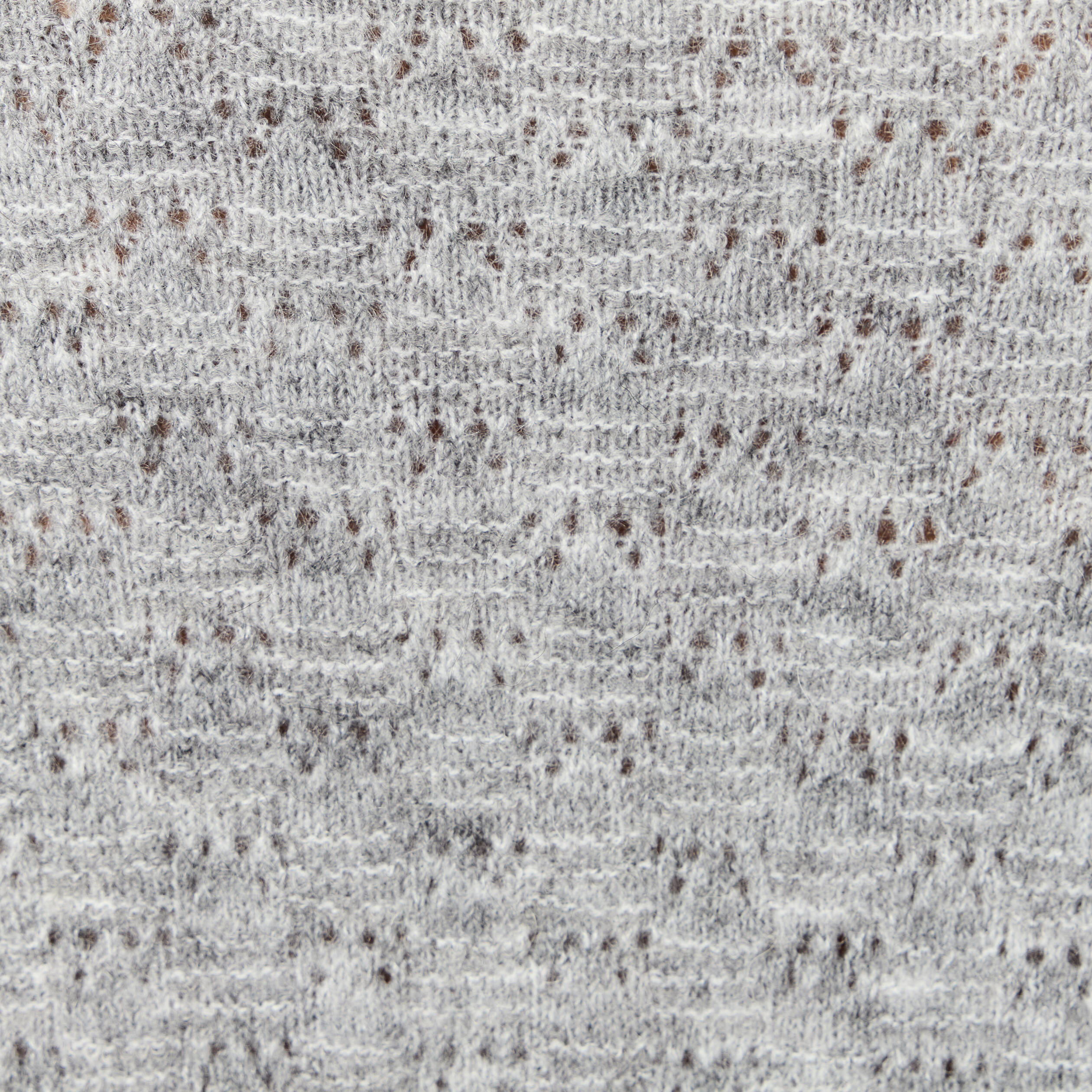 Gilet manches longues ajour&eacute; gris clair femme