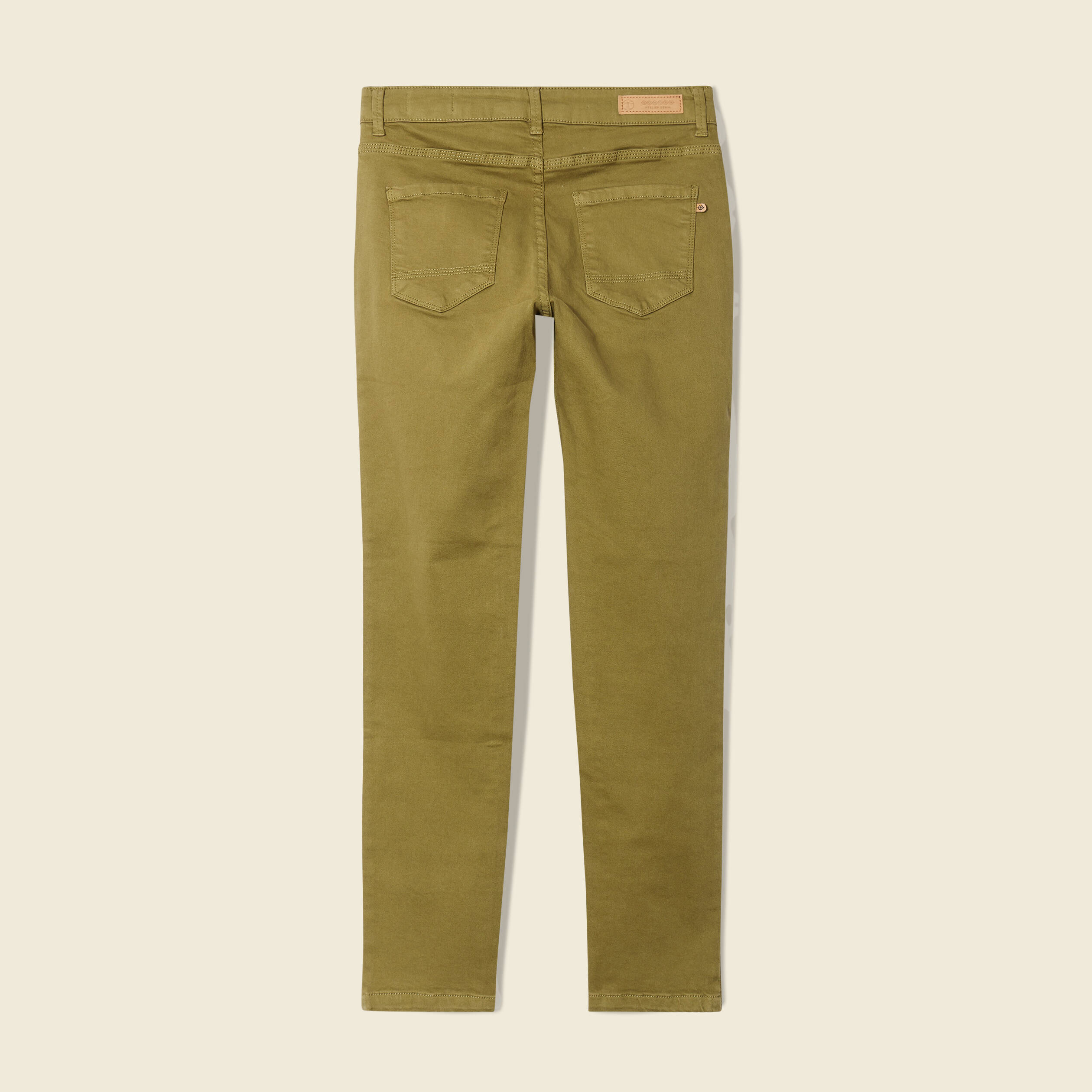 pantalon slim 78eme vert kaki femme Pantalon slim 7/8ème vert kaki femme