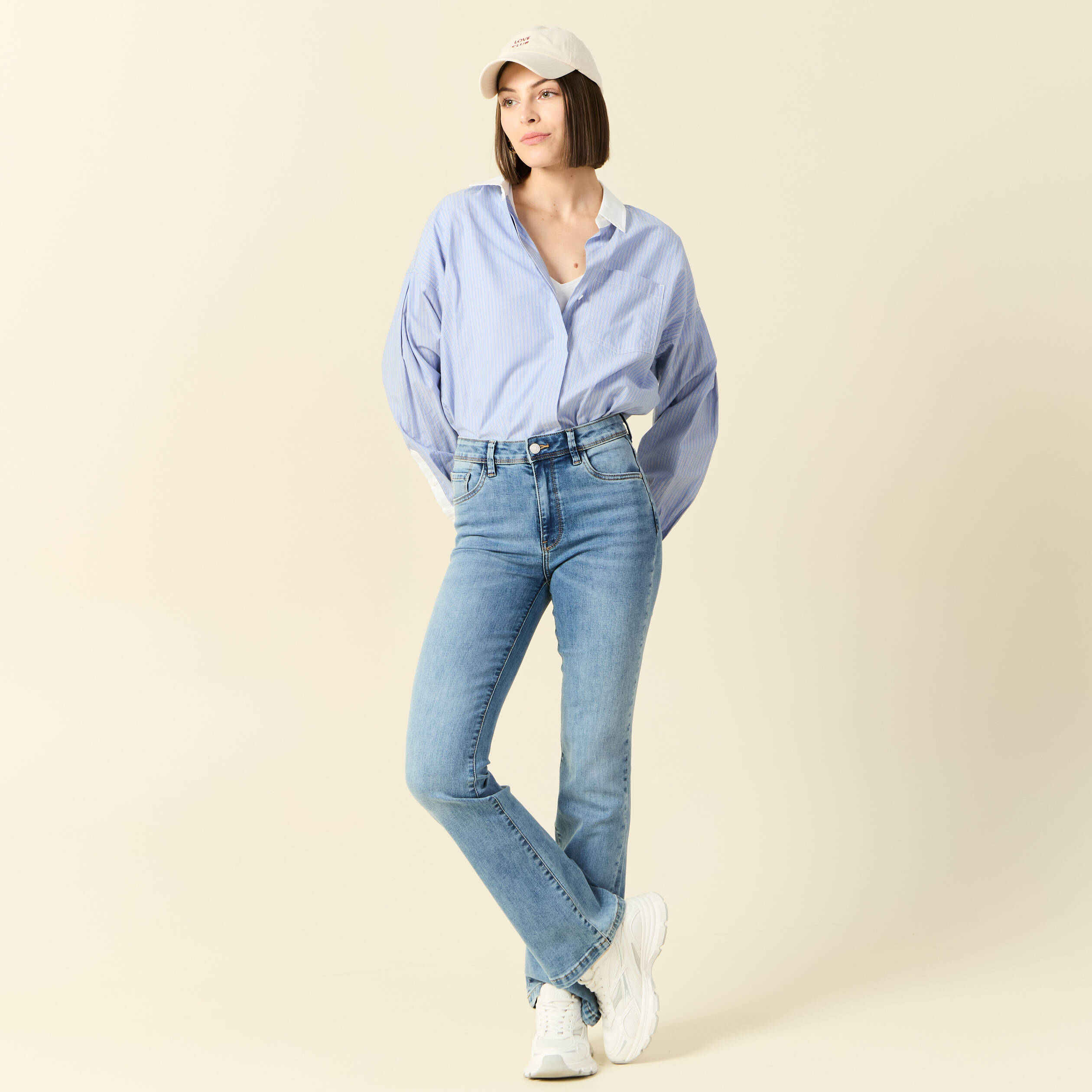 jeans bootcut denim used femme Jeans bootcut denim used femme
