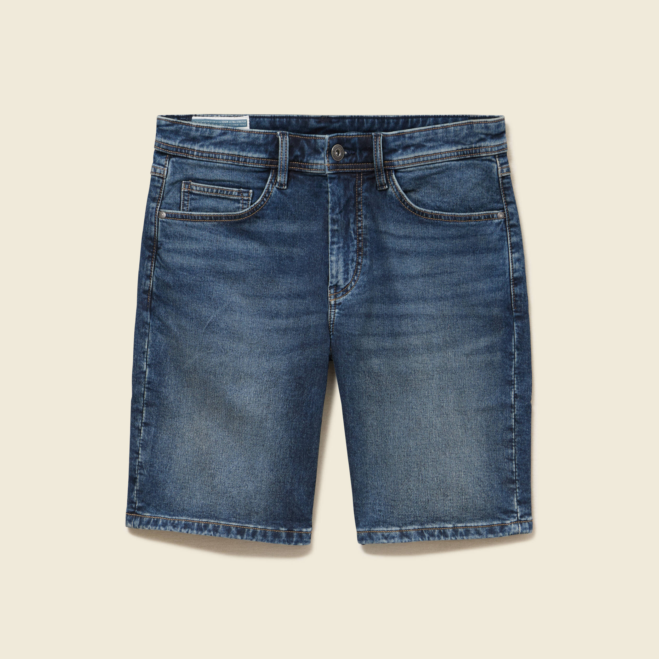 Bermuda en jeans denim brut homme