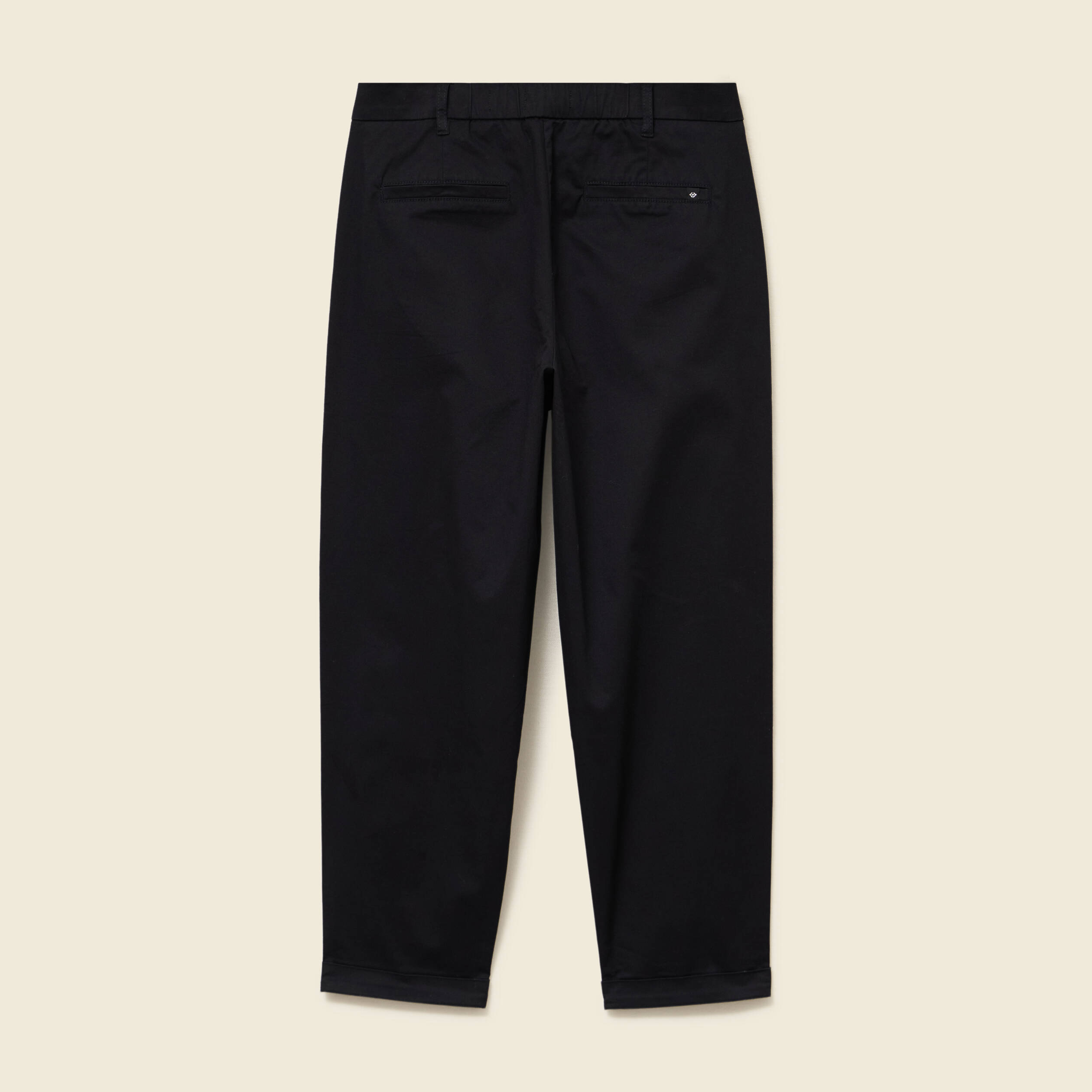 Pantalon taille haute fluide noir femme