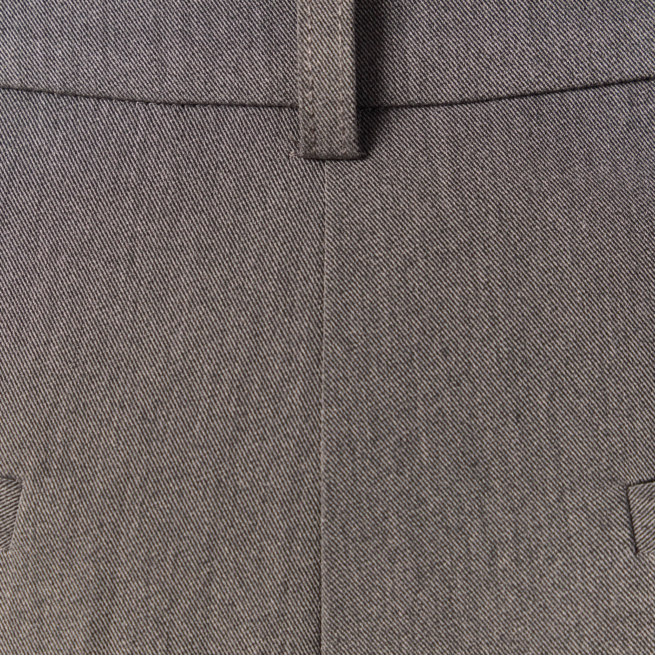 Pantalon large taille haute fluide gris femme