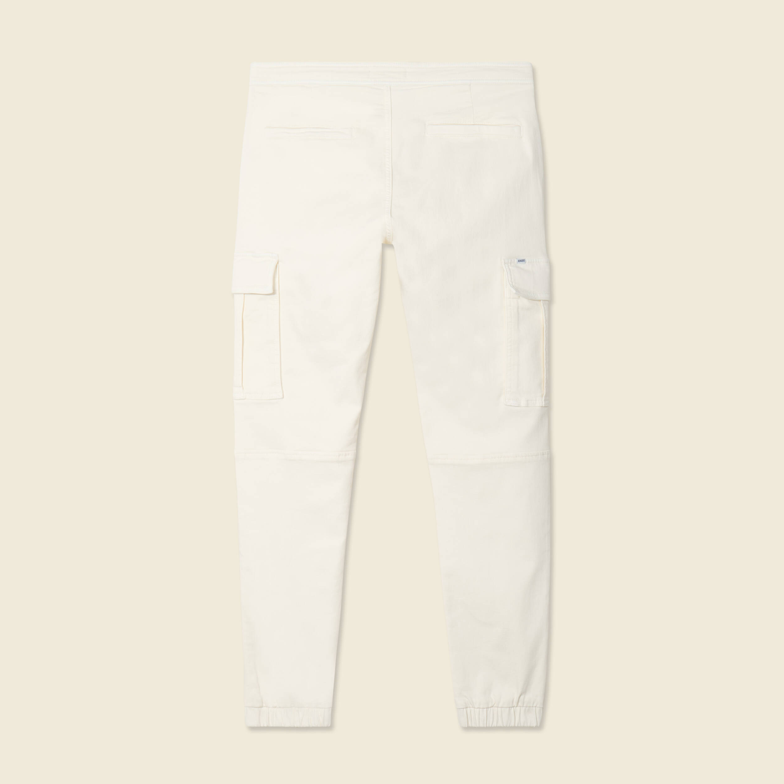 pantalon battle bas resserre ecru homme Pantalon battle bas resserré ecru homme