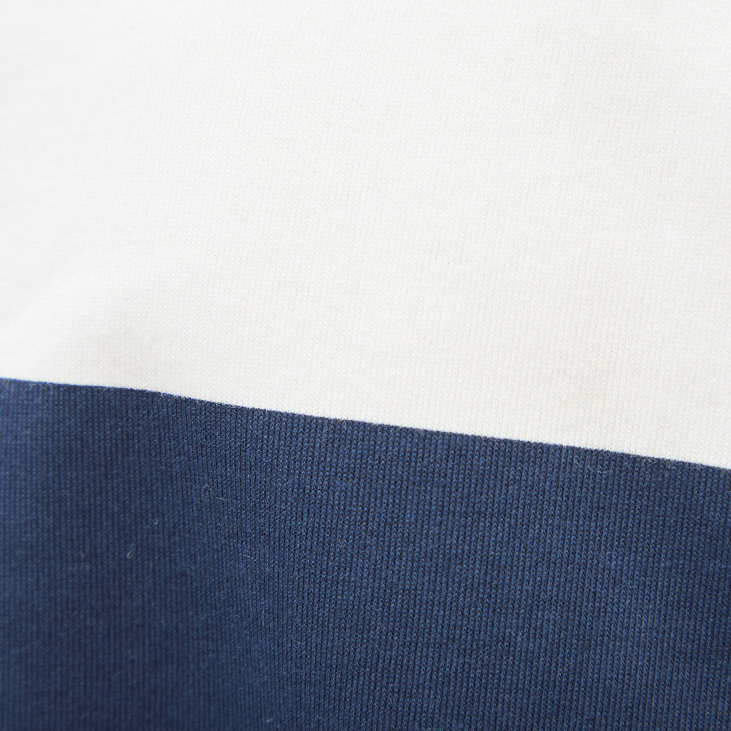 Sweat col polo manches longues bleu marine homme