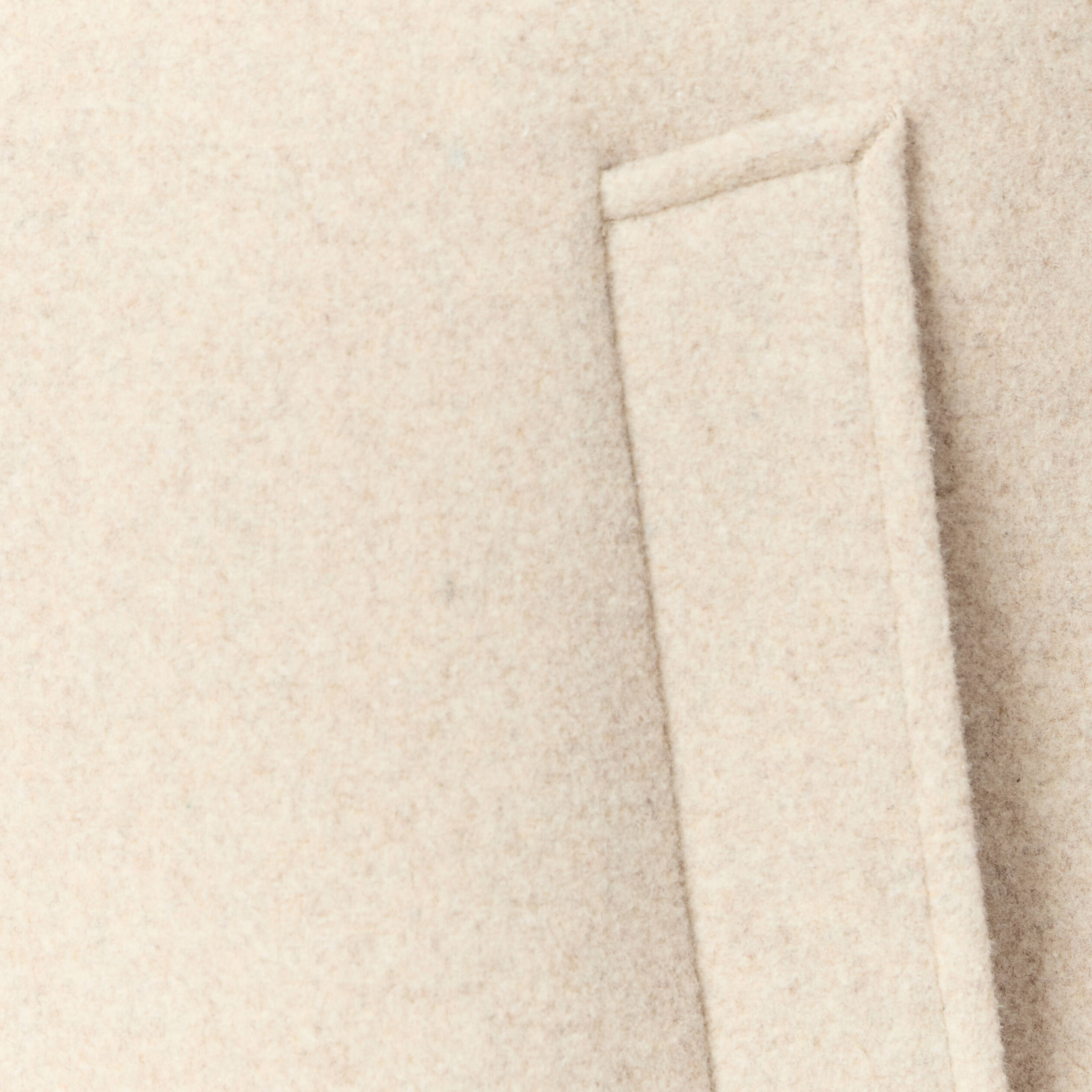 Manteau long boutonn&eacute; beige homme