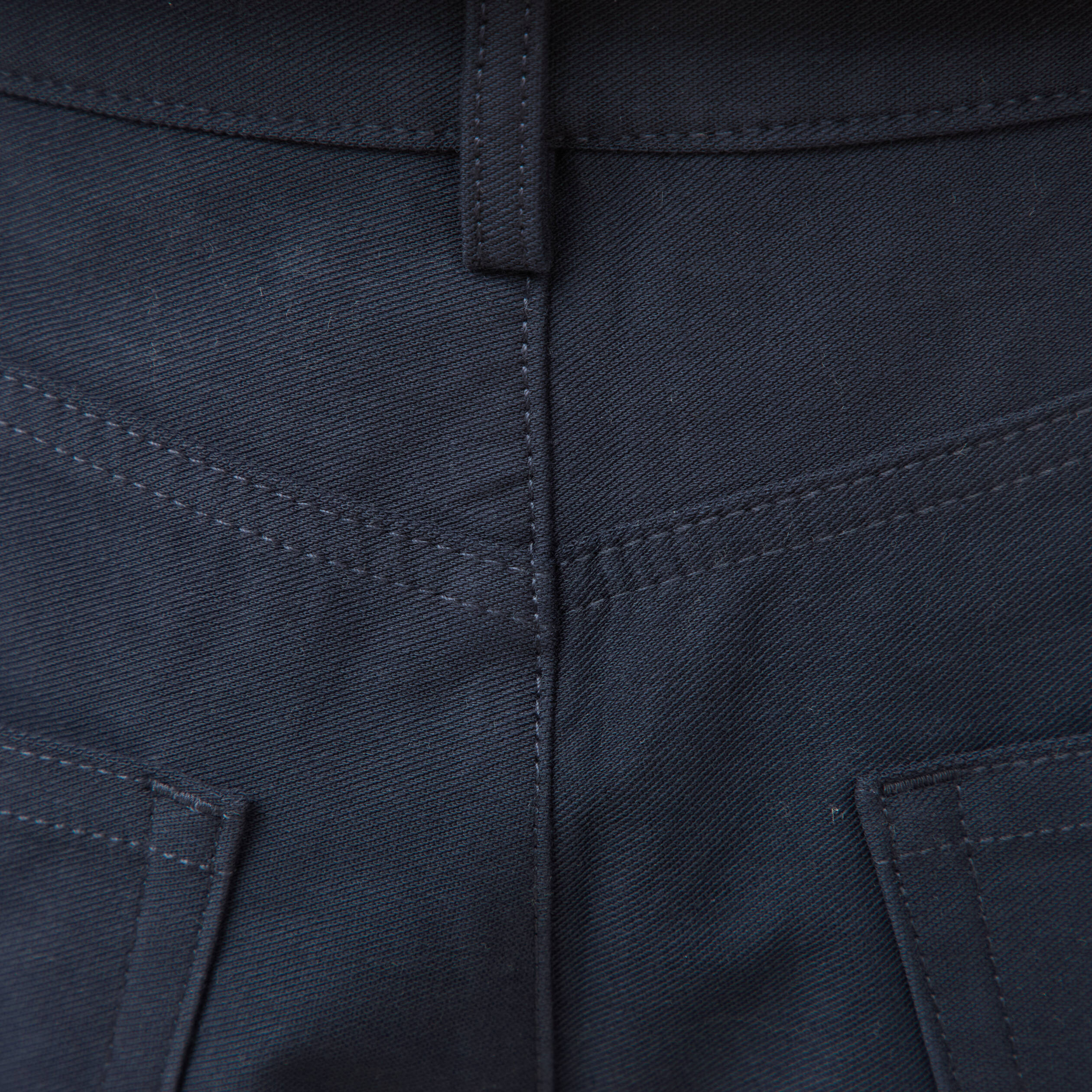 Pantalon coupe regular bleu marine femme
