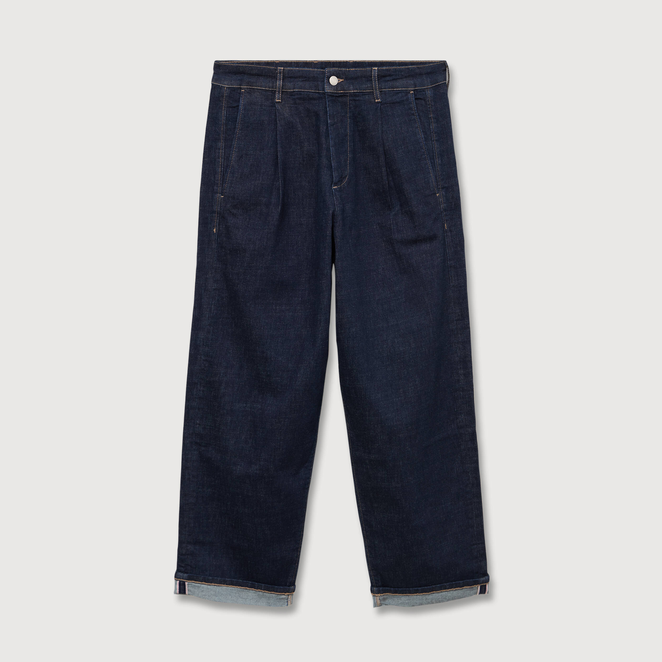 Jeans loose longueur 32 denim brut clean homme