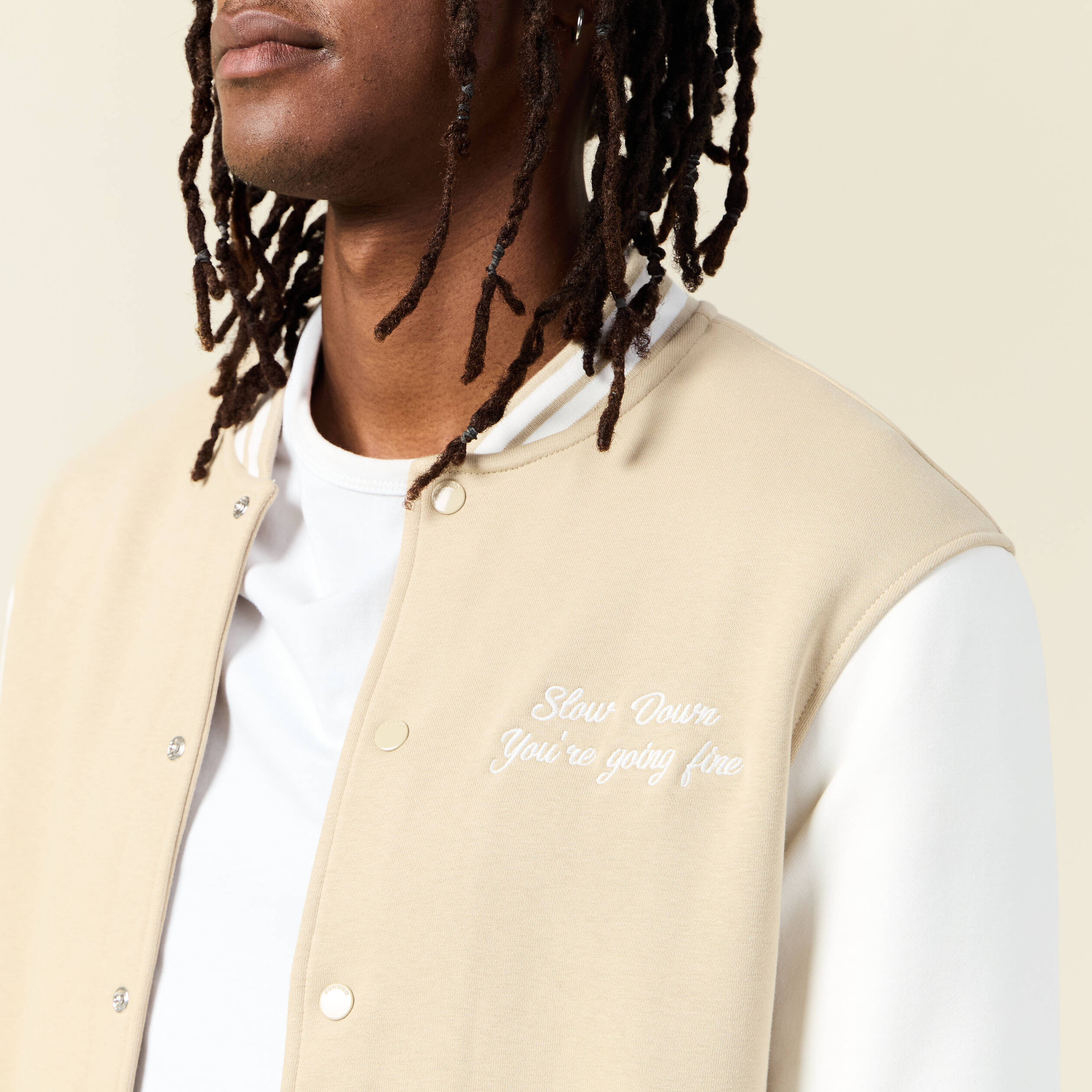 veste teddy eco responsable beige homme Veste teddy éco-responsable beige homme