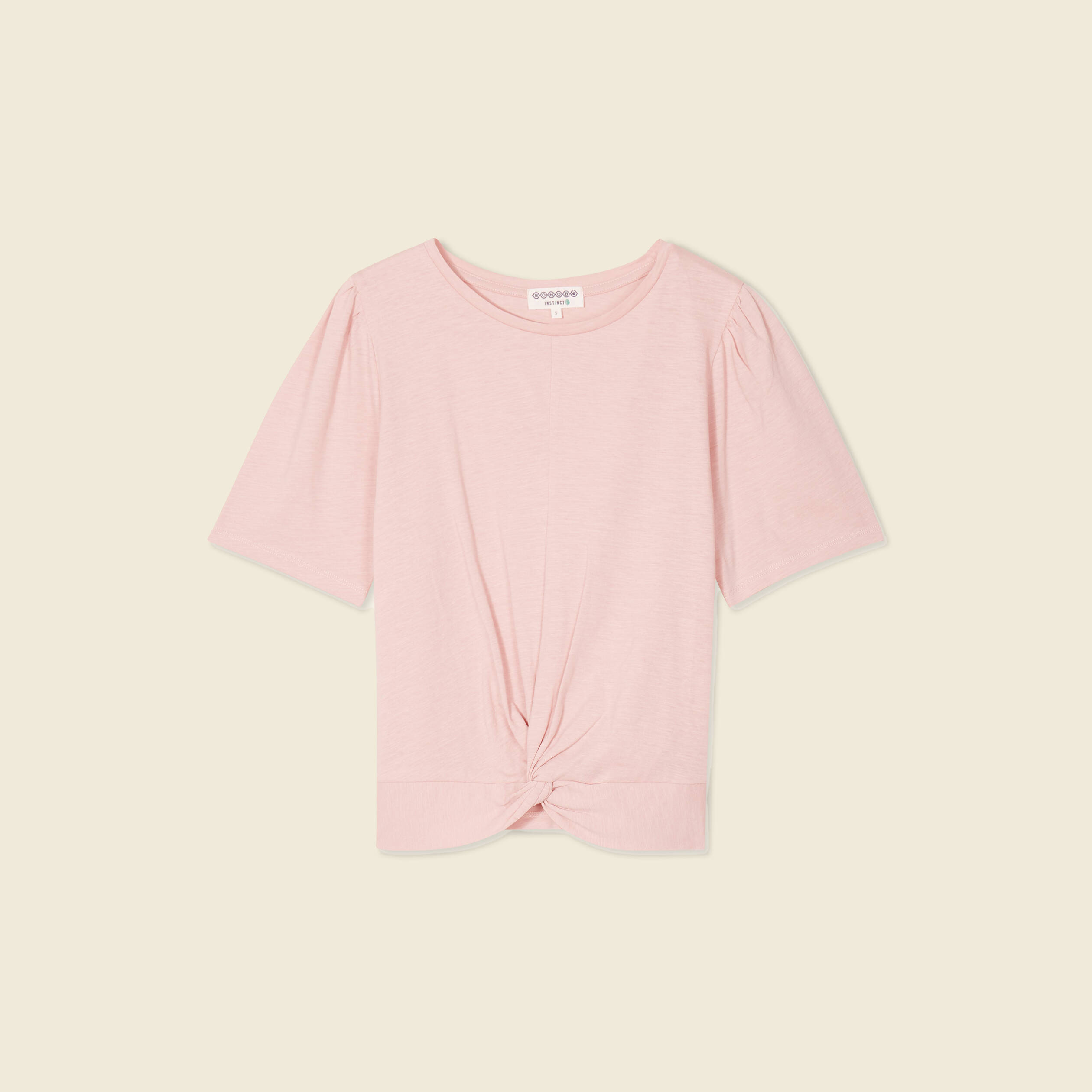 t shirt eco responsable rose pastel femme T-shirt éco-responsable rose pastel femme