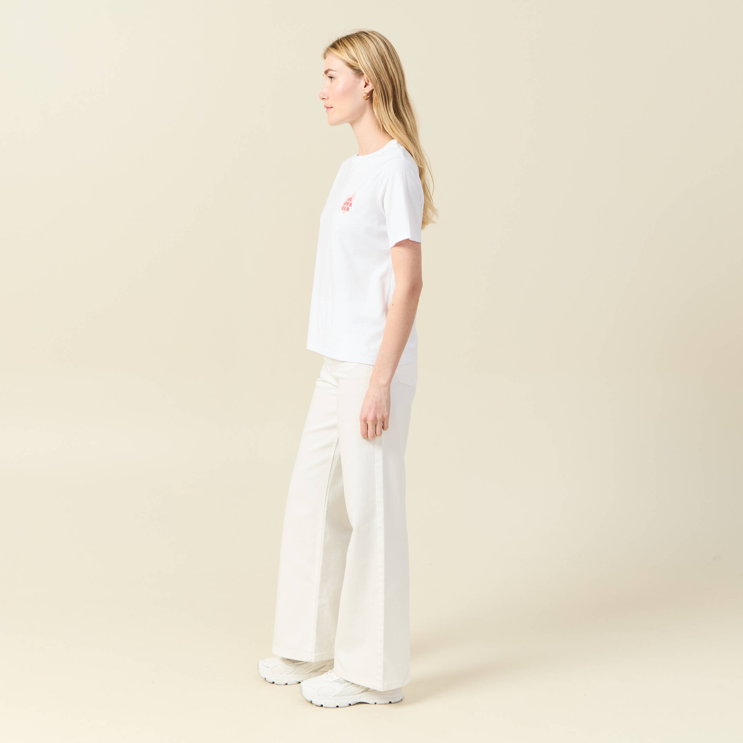 T-shirt manches courtes blanc femme