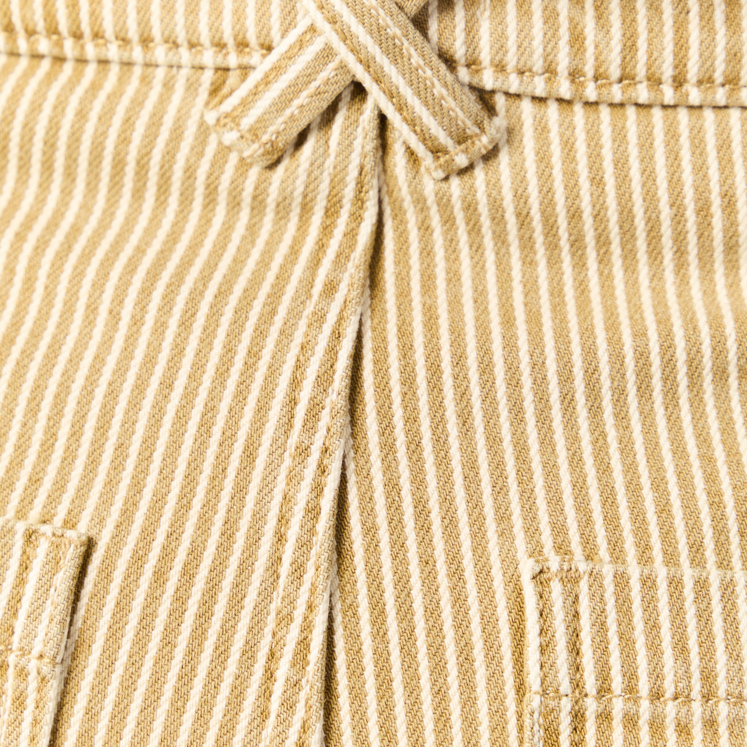 Jeans large ray&eacute; taille haute 7/8&egrave;me beige femme