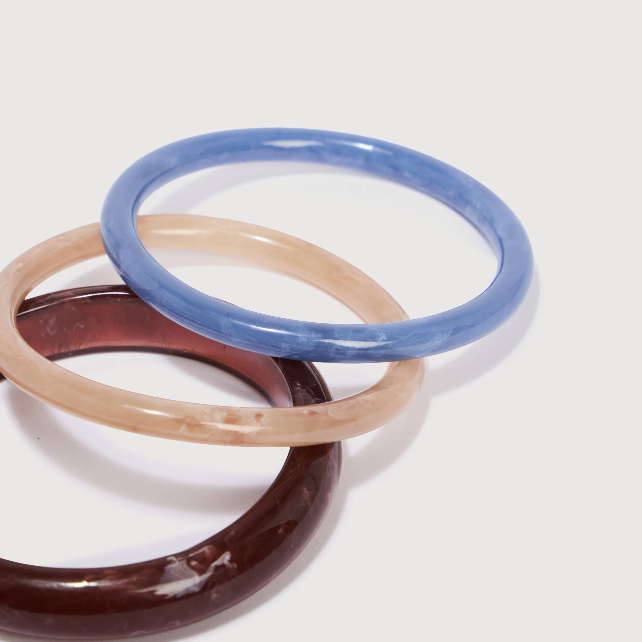 Set de 3 bracelets bleu clair femme