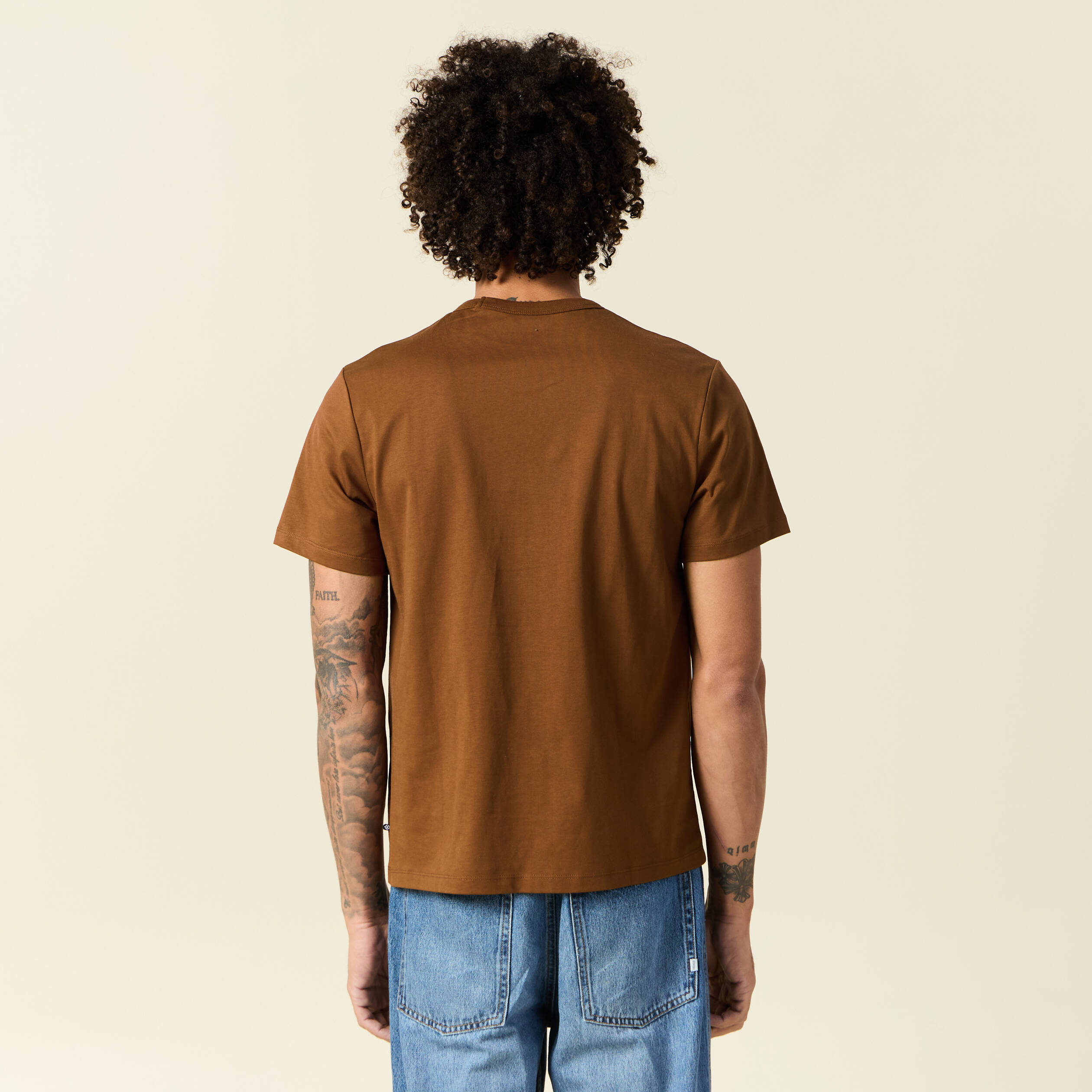 t shirt eco responsable marron homme T-shirt éco-responsable marron homme