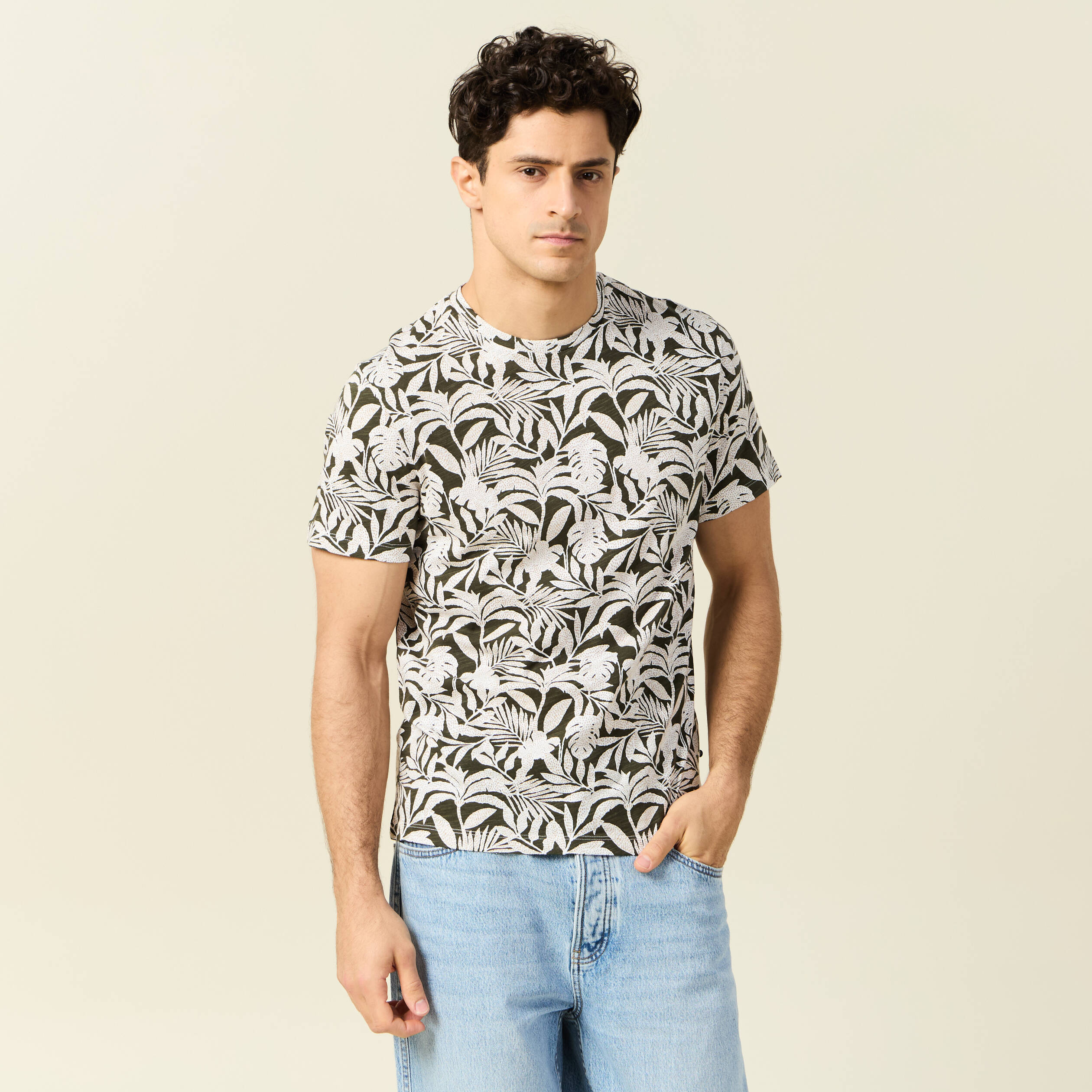 t shirt manches courtes vert kaki homme T-shirt manches courtes vert kaki homme