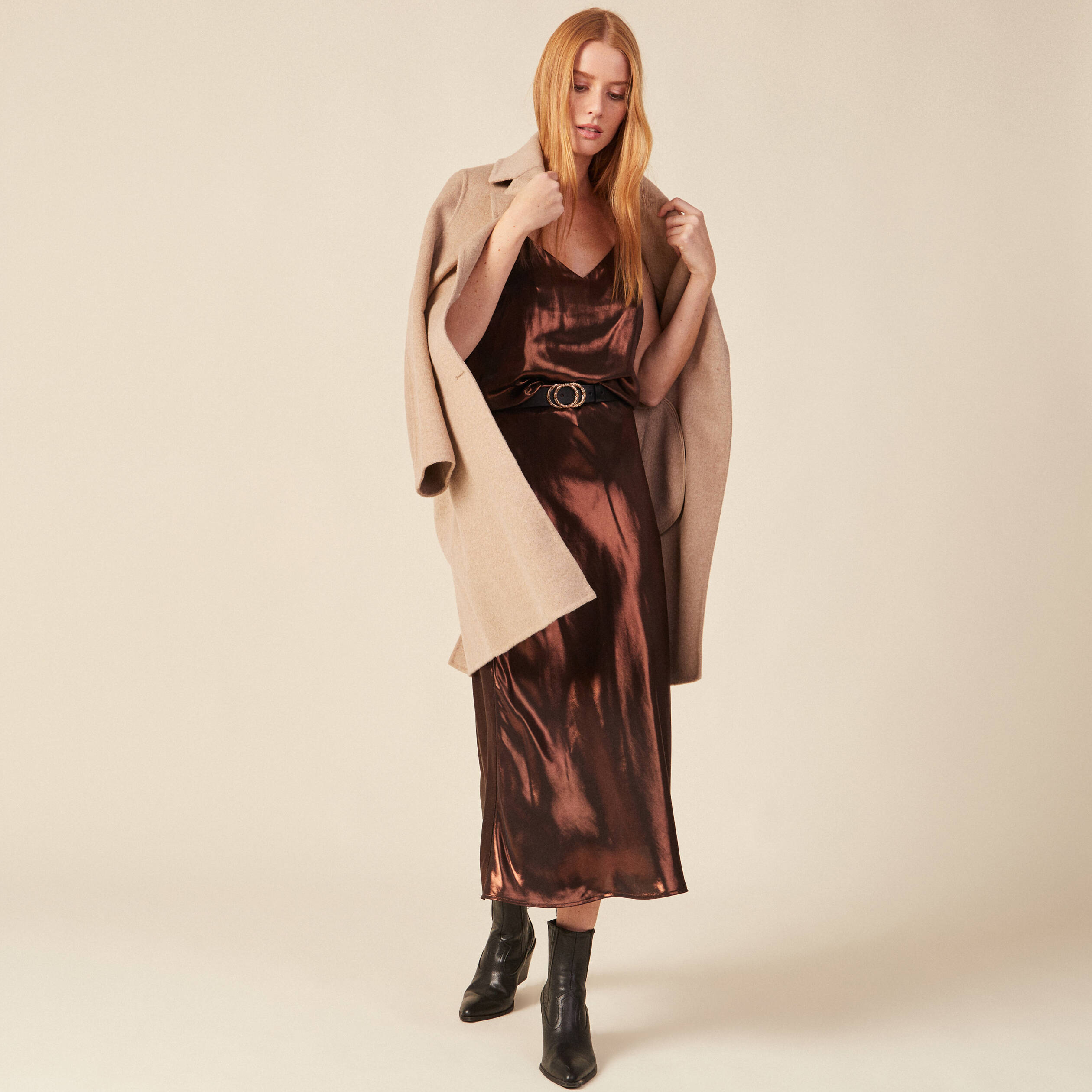 caraco eco responsable marron cognac femme Caraco éco-responsable marron cognac femme