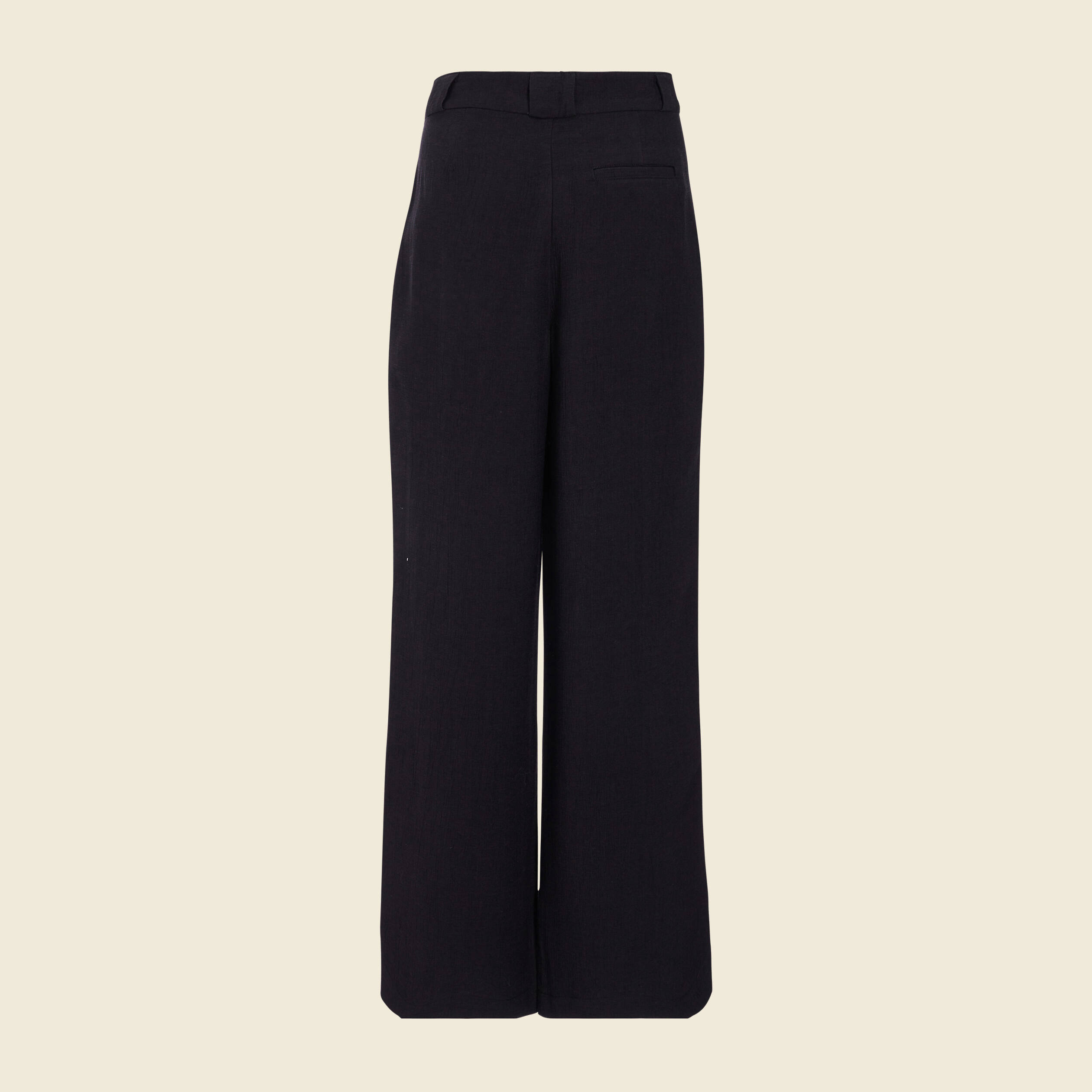 Pantalon large fluide noir femme