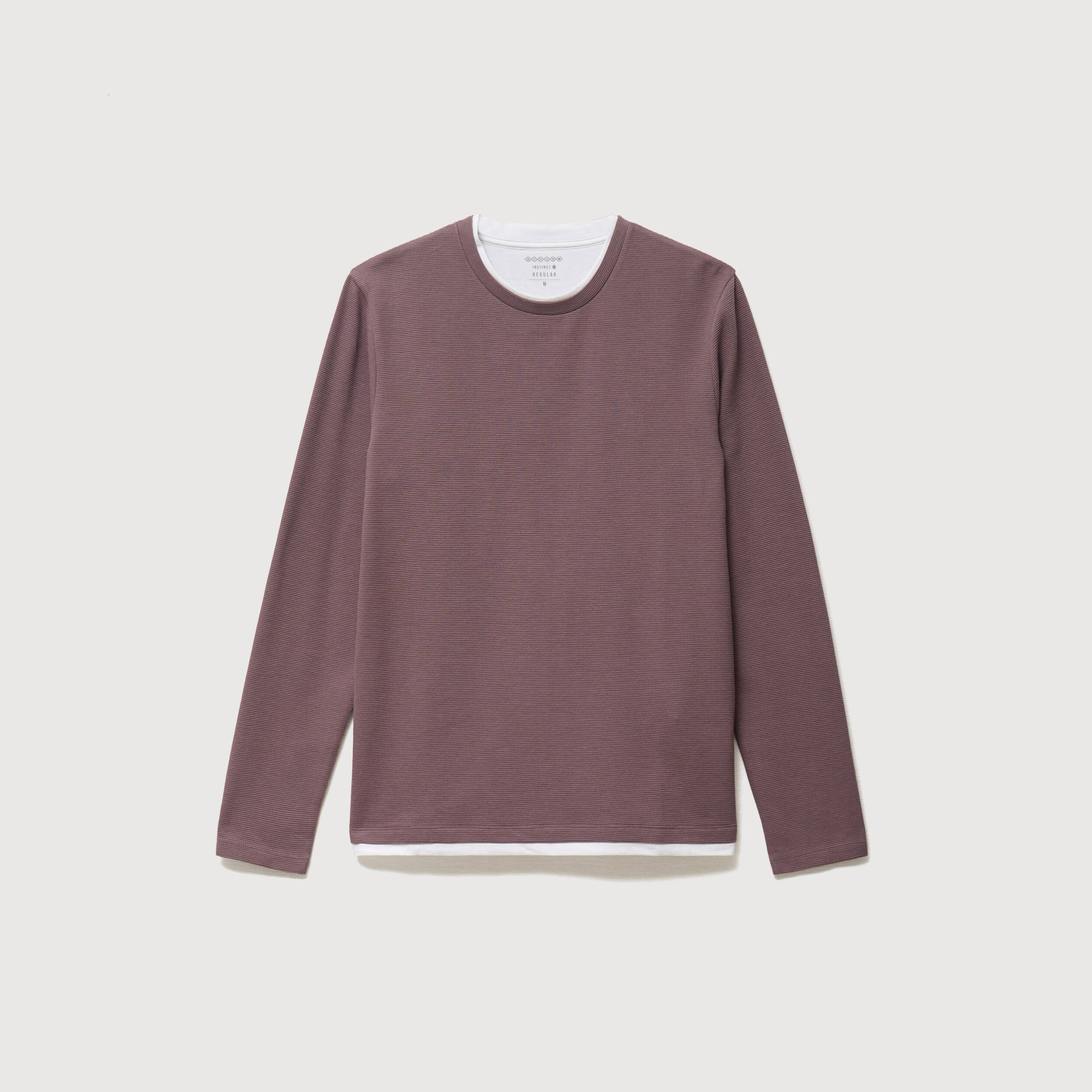 T-shirt manches longues mauve homme