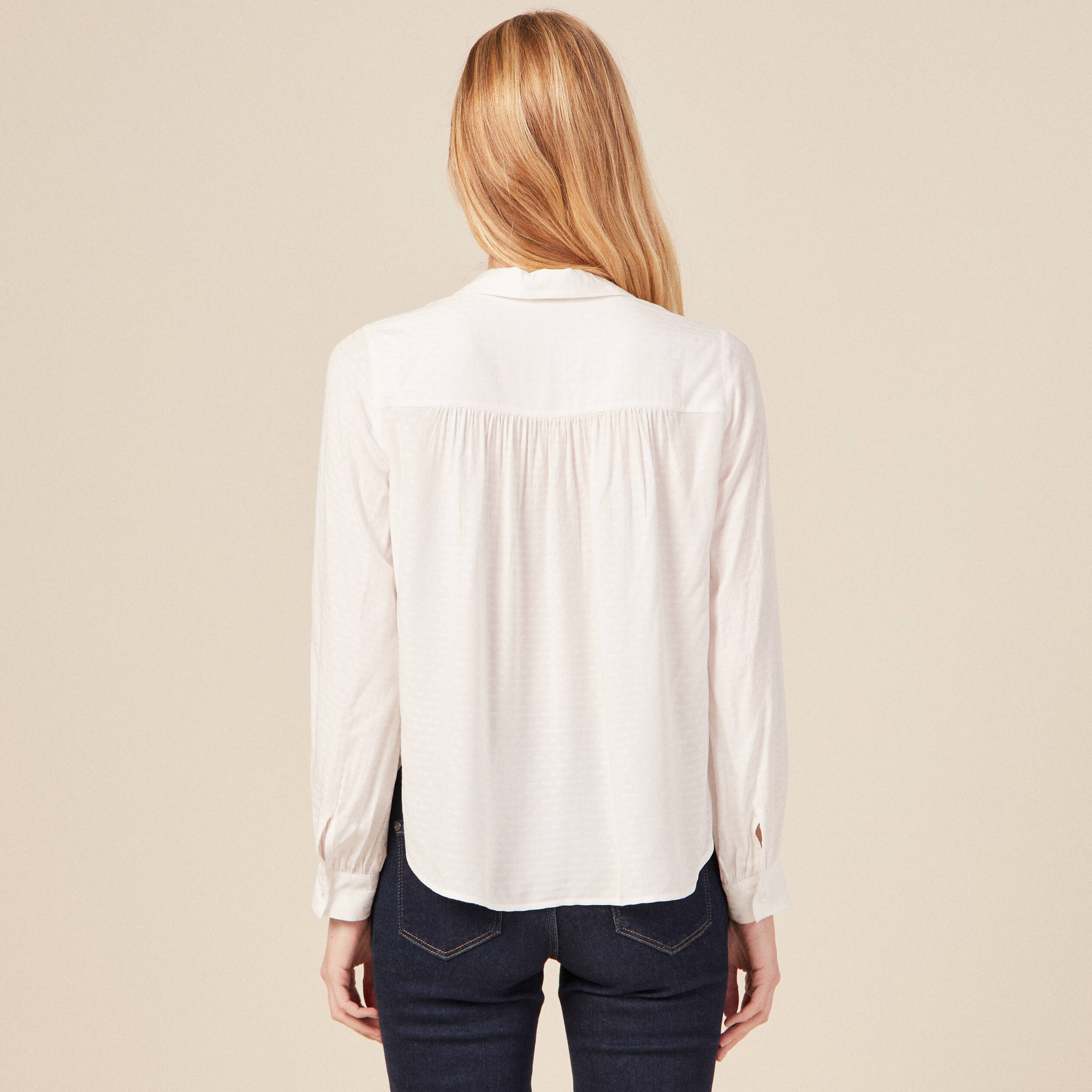 blouse manches longues ecru femme Blouse manches longues ecru femme