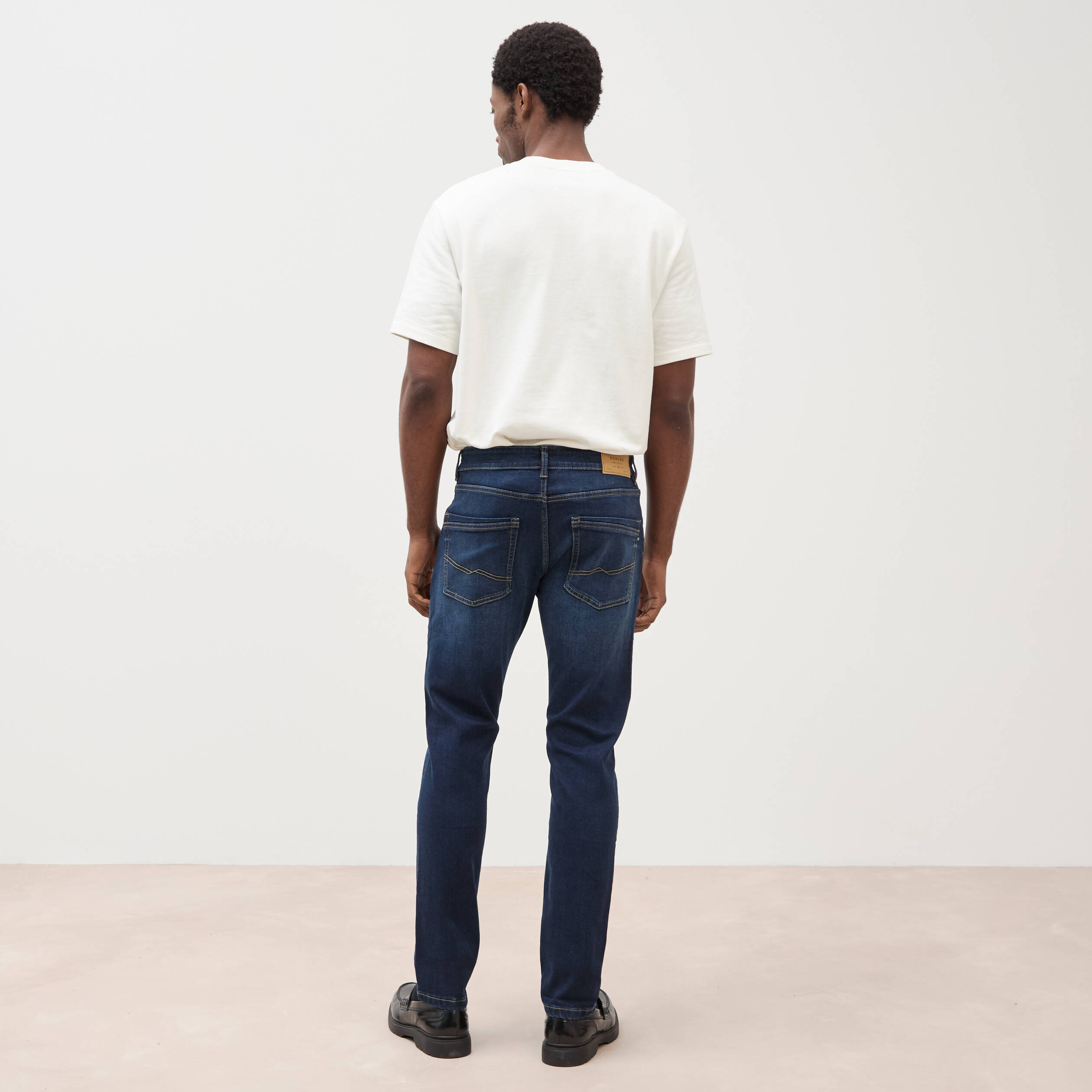 Jeans slim 5 poches longueur 32 denim brut homme