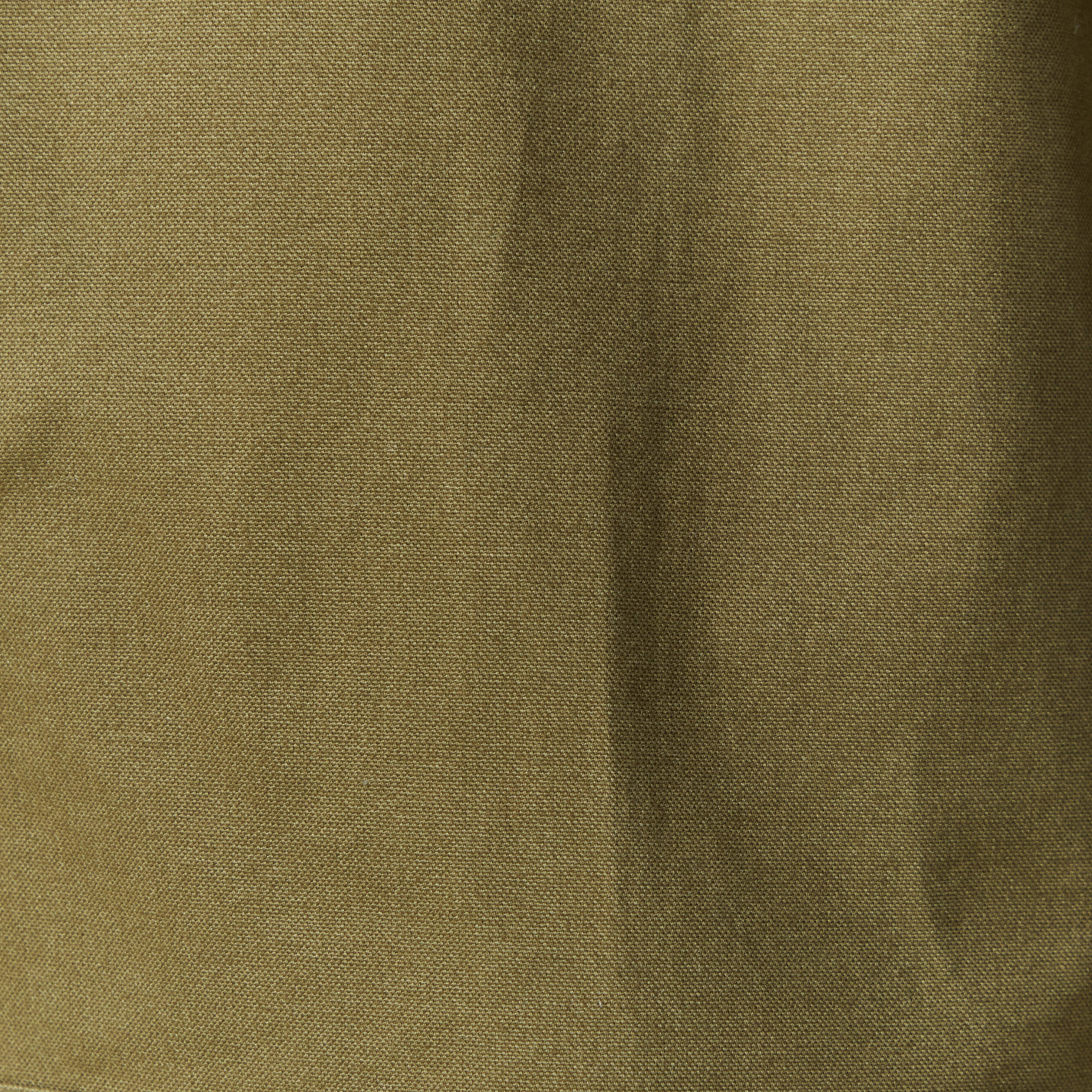 Blouson droit court en coton vert kaki homme