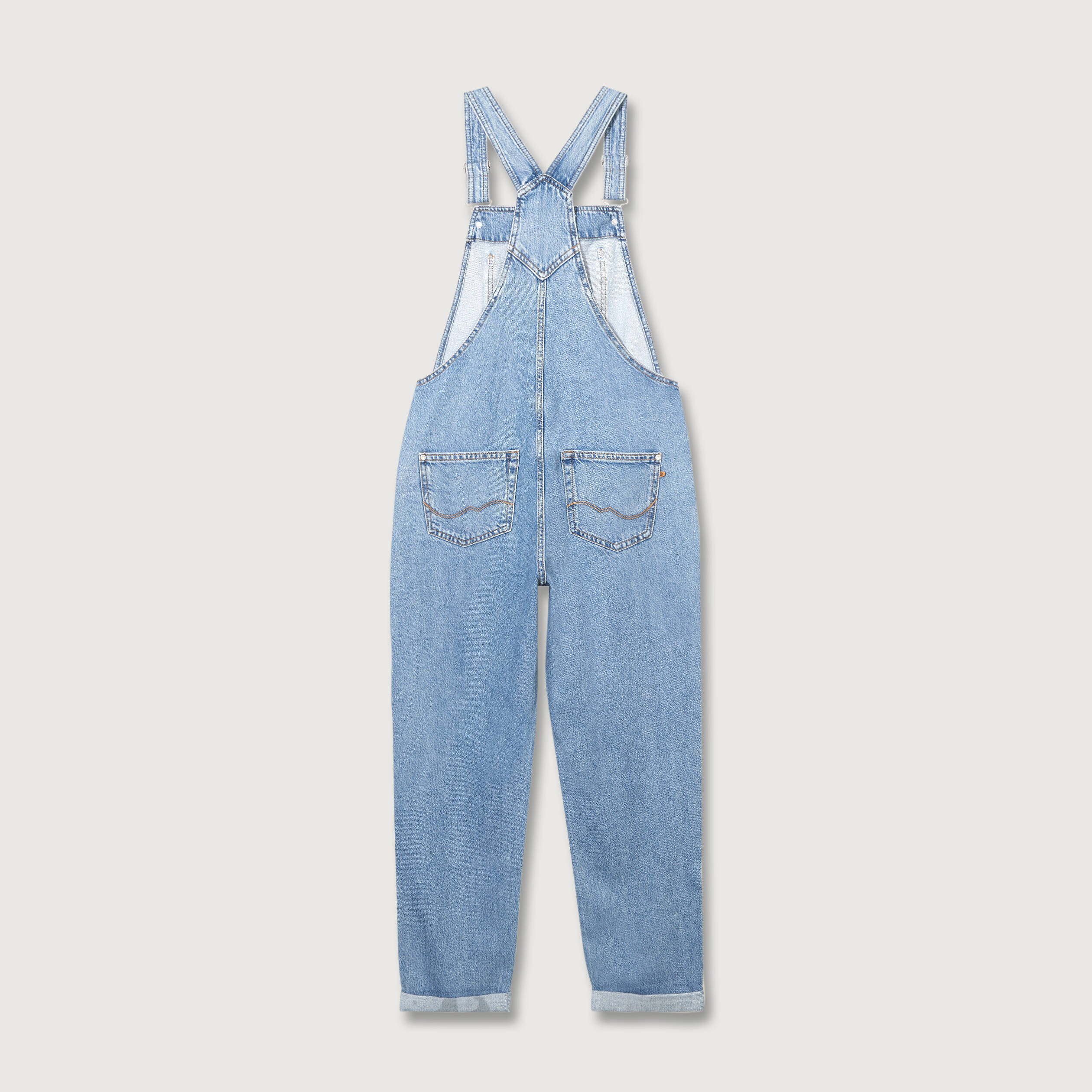 Salopette en jean denim stone femme