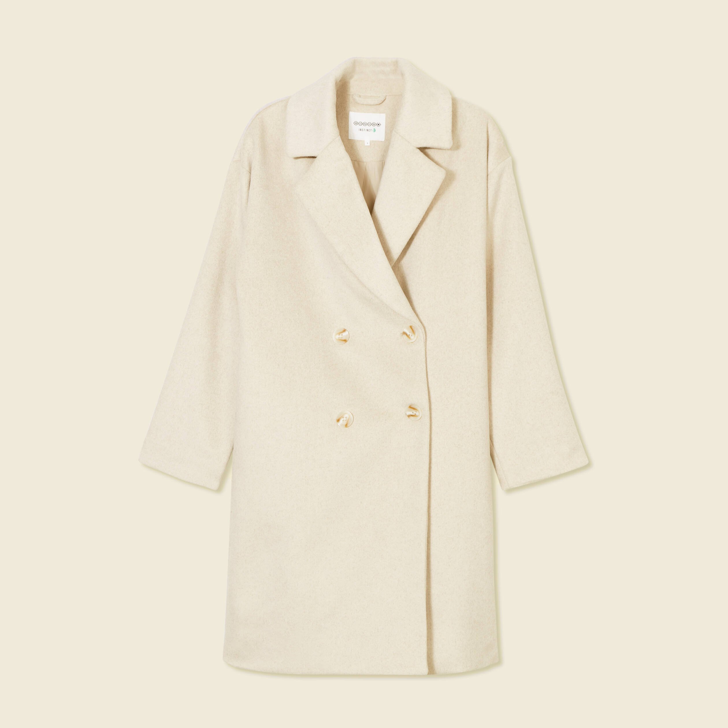 manteau long oversize creme femme Manteau long oversize creme femme