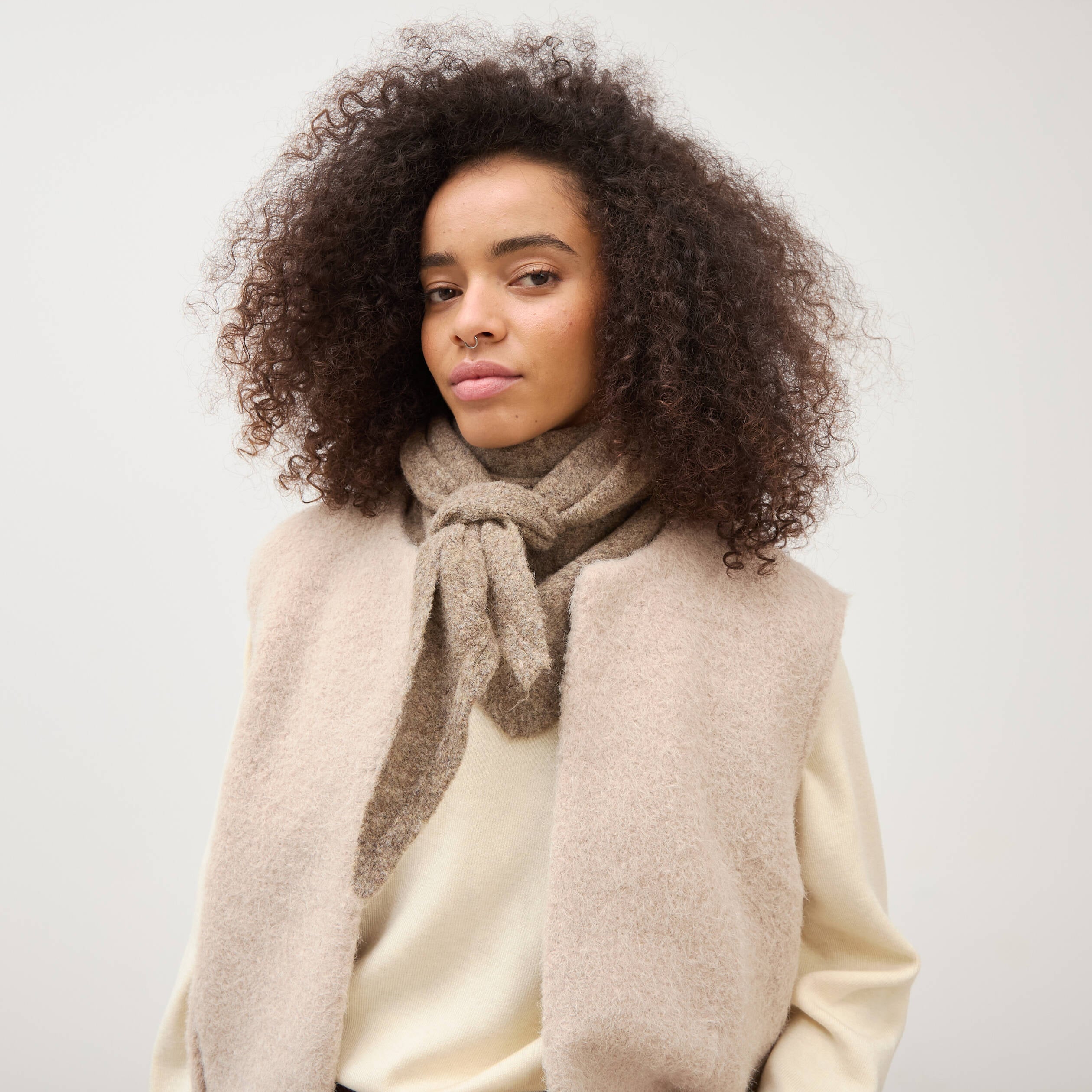 &Eacute;charpe taupe homme