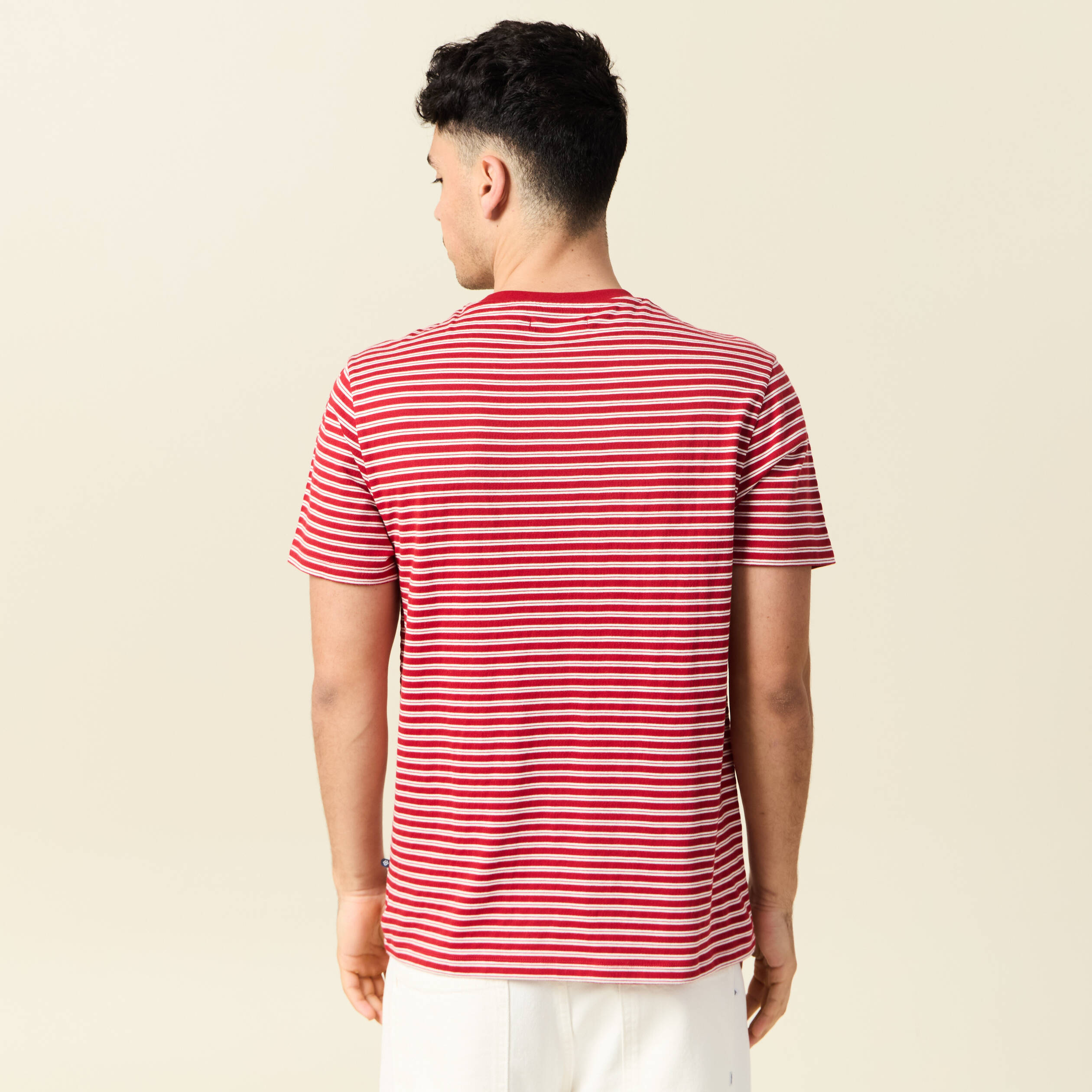 T-shirt manches courtes rouge foncé homme