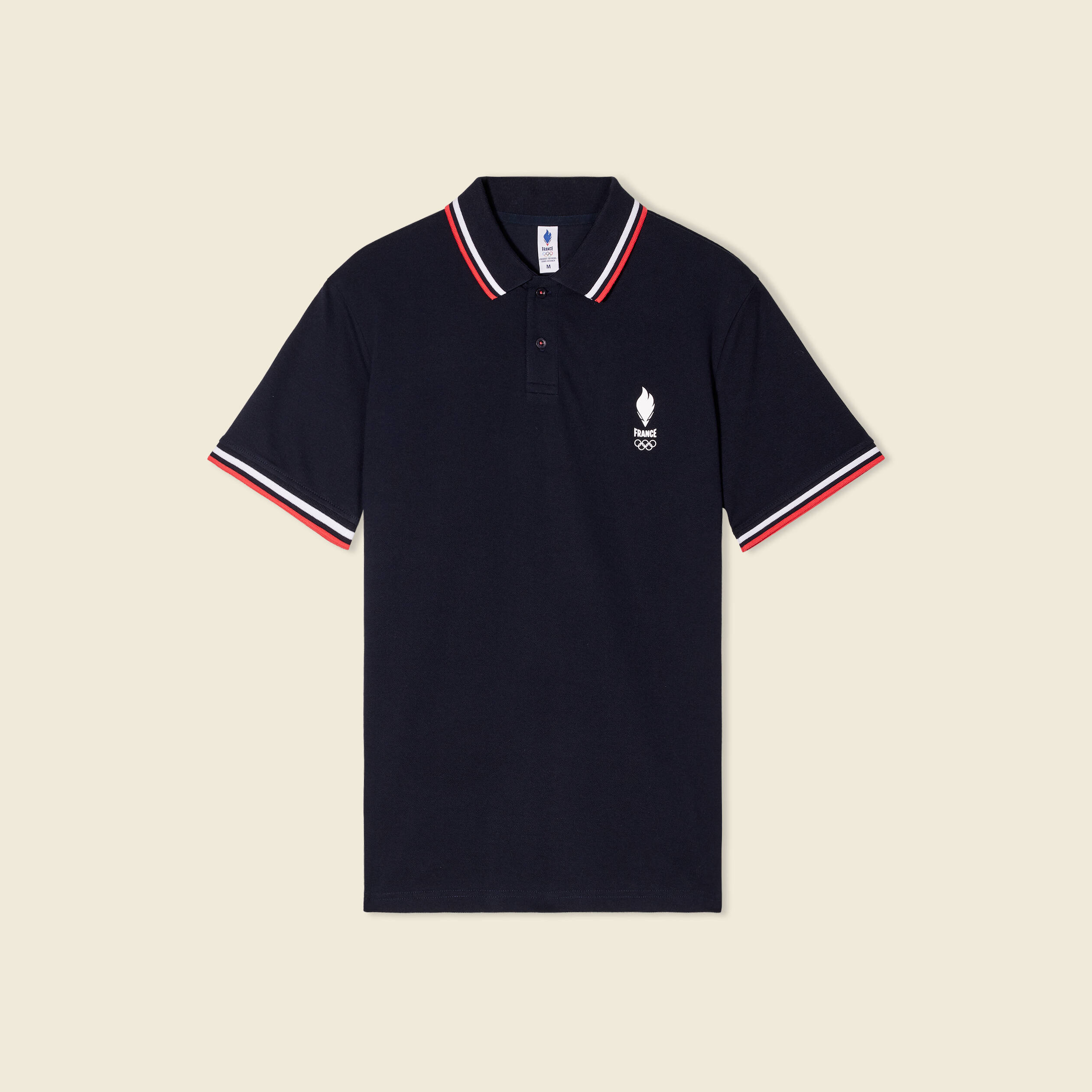 Polo manches courtes bleu marine homme
