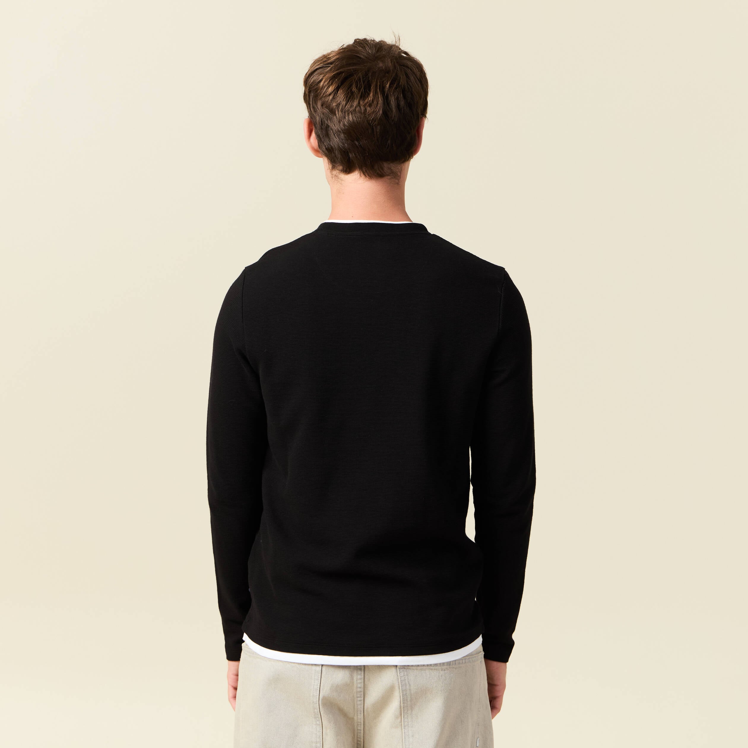 T-shirt manches longues noir homme