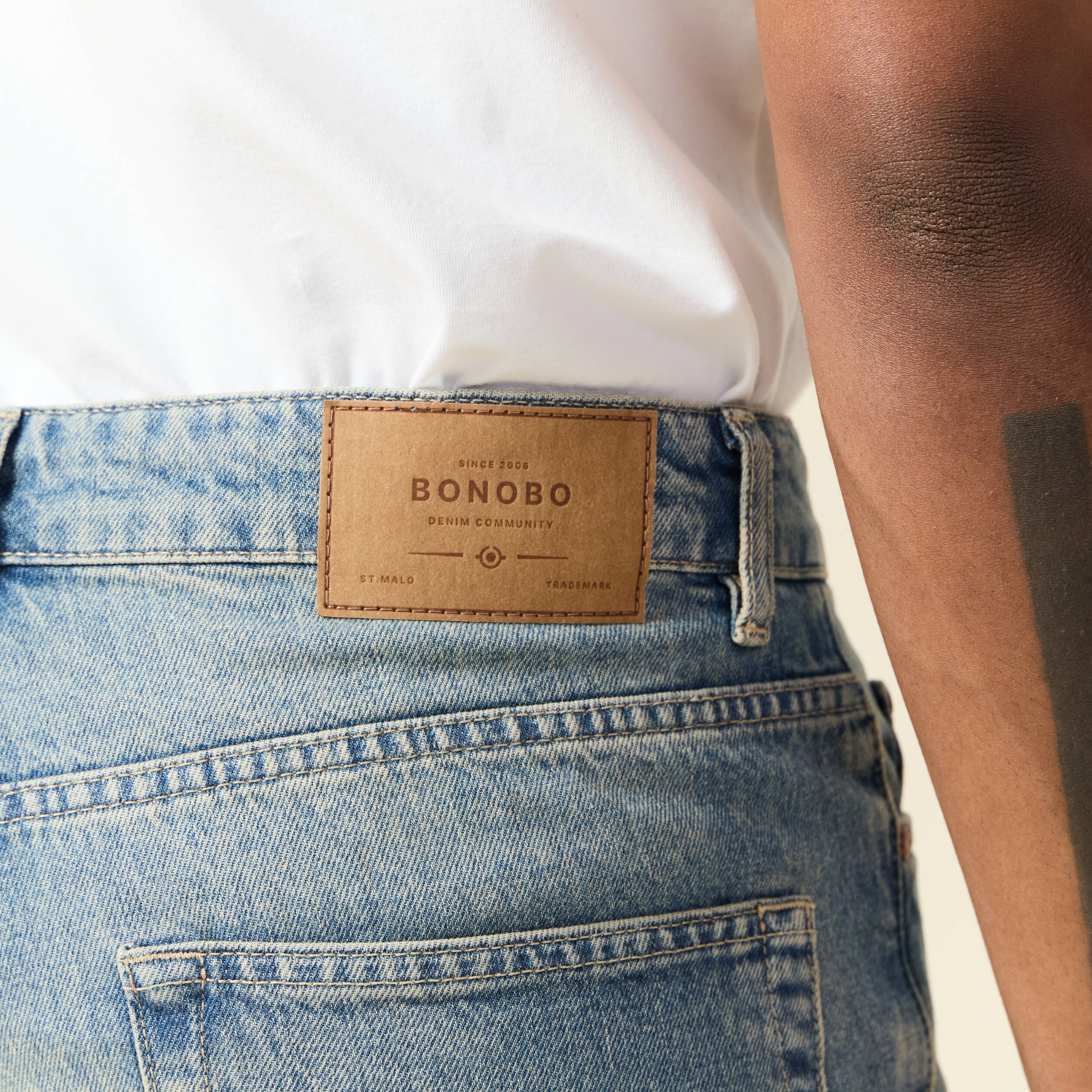 jeans straight taille tapered denim dirty homme Jeans straight taille tapered denim dirty homme