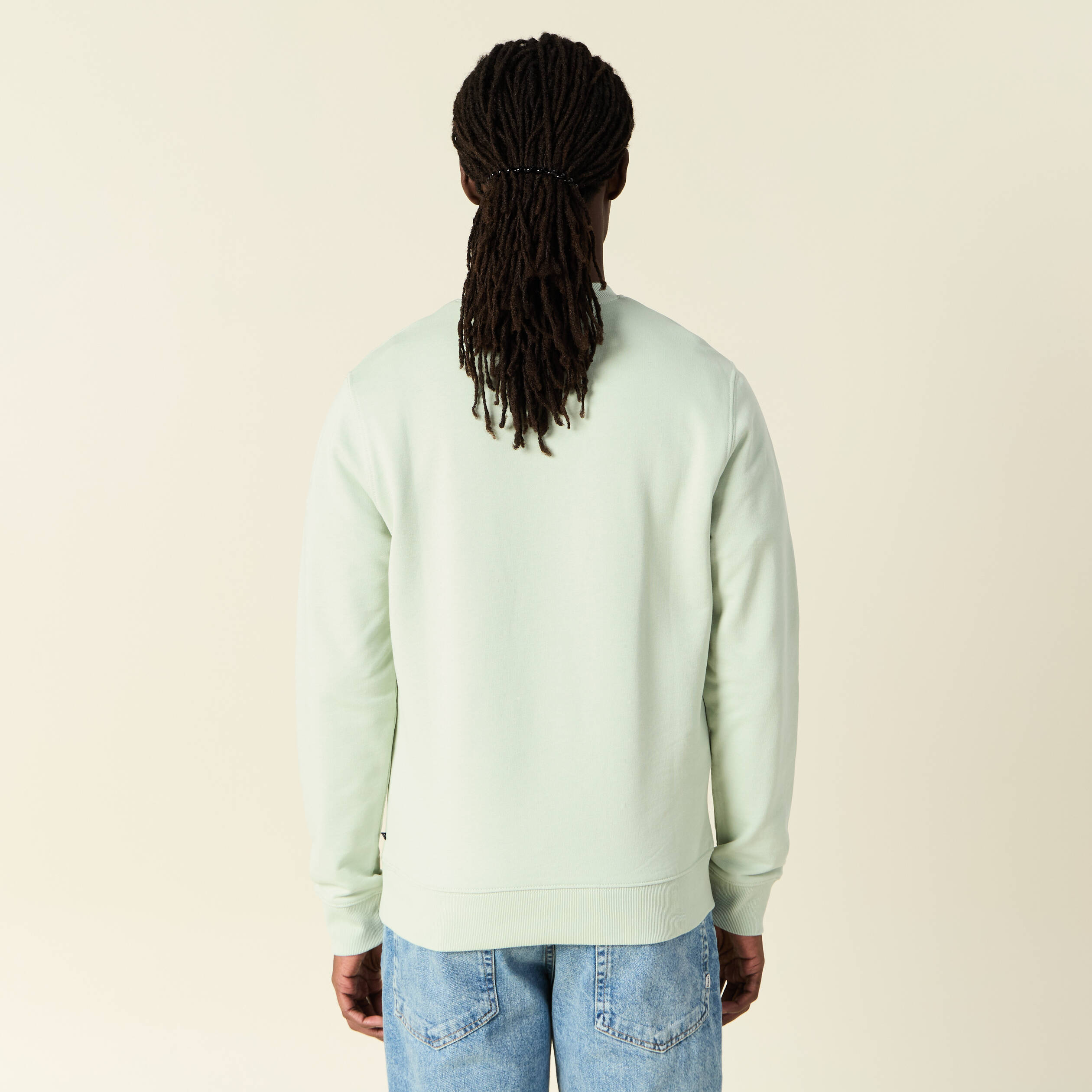 Sweat manches longues vert clair homme