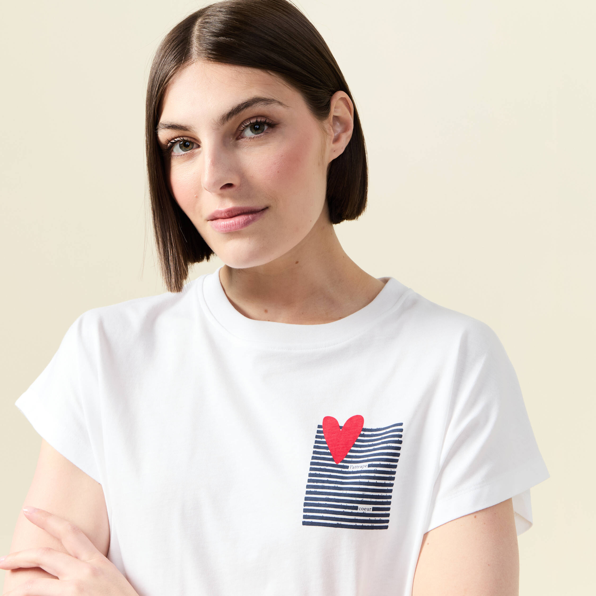 t shirt manches courtes blanc femme T-shirt manches courtes blanc femme