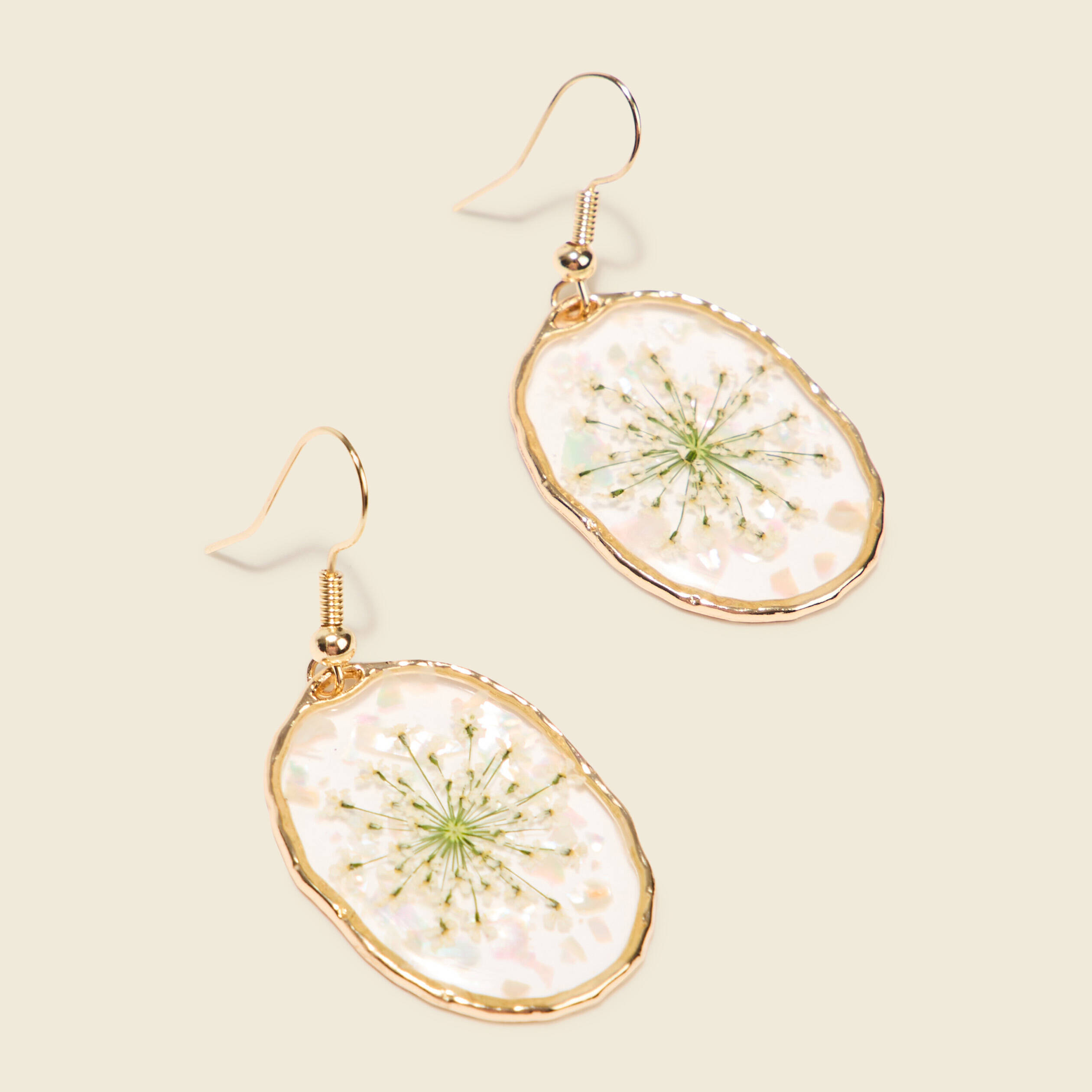 Boucles d'oreilles pendantes couleur or femme