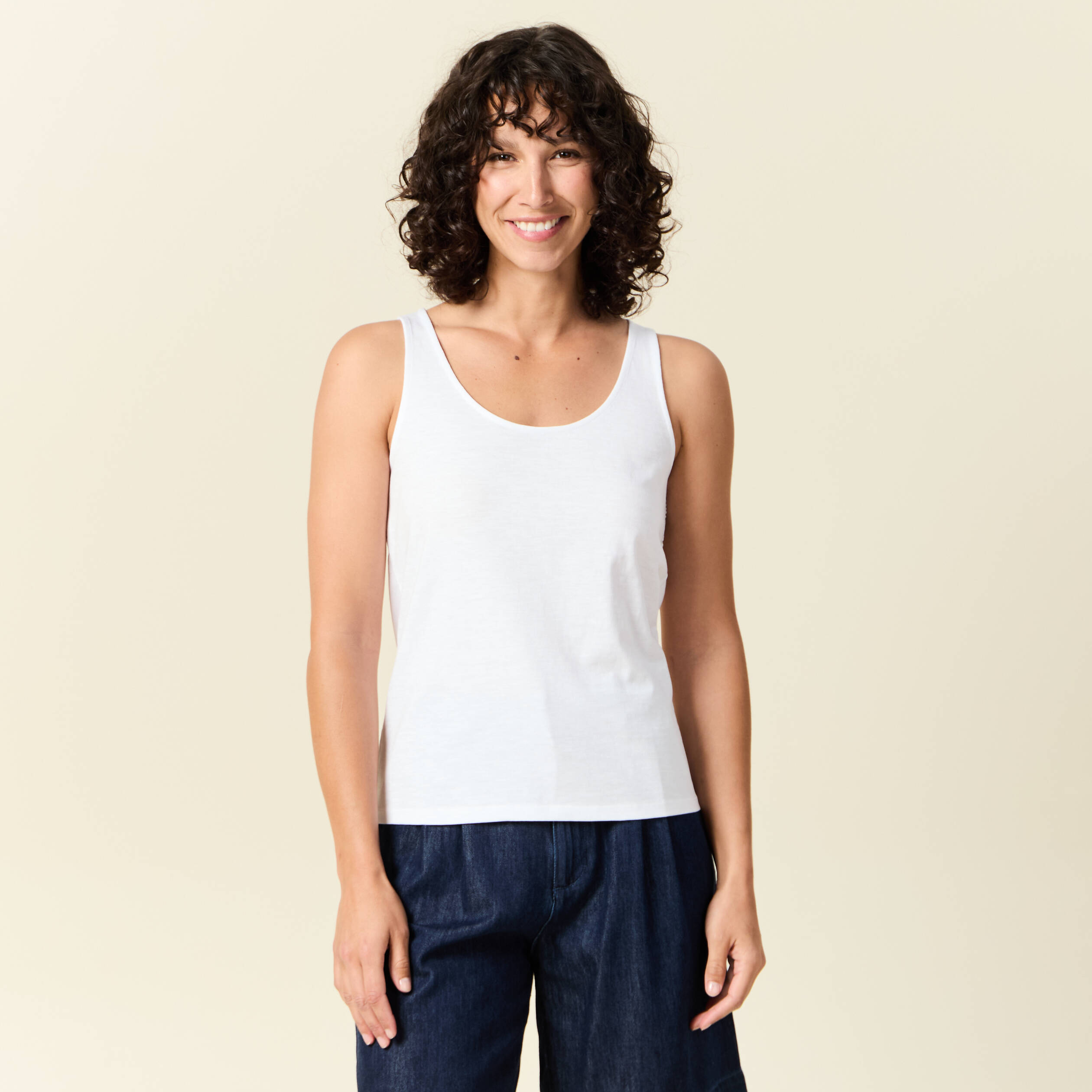 debardeur sans manches ecru femme Débardeur sans manches ecru femme