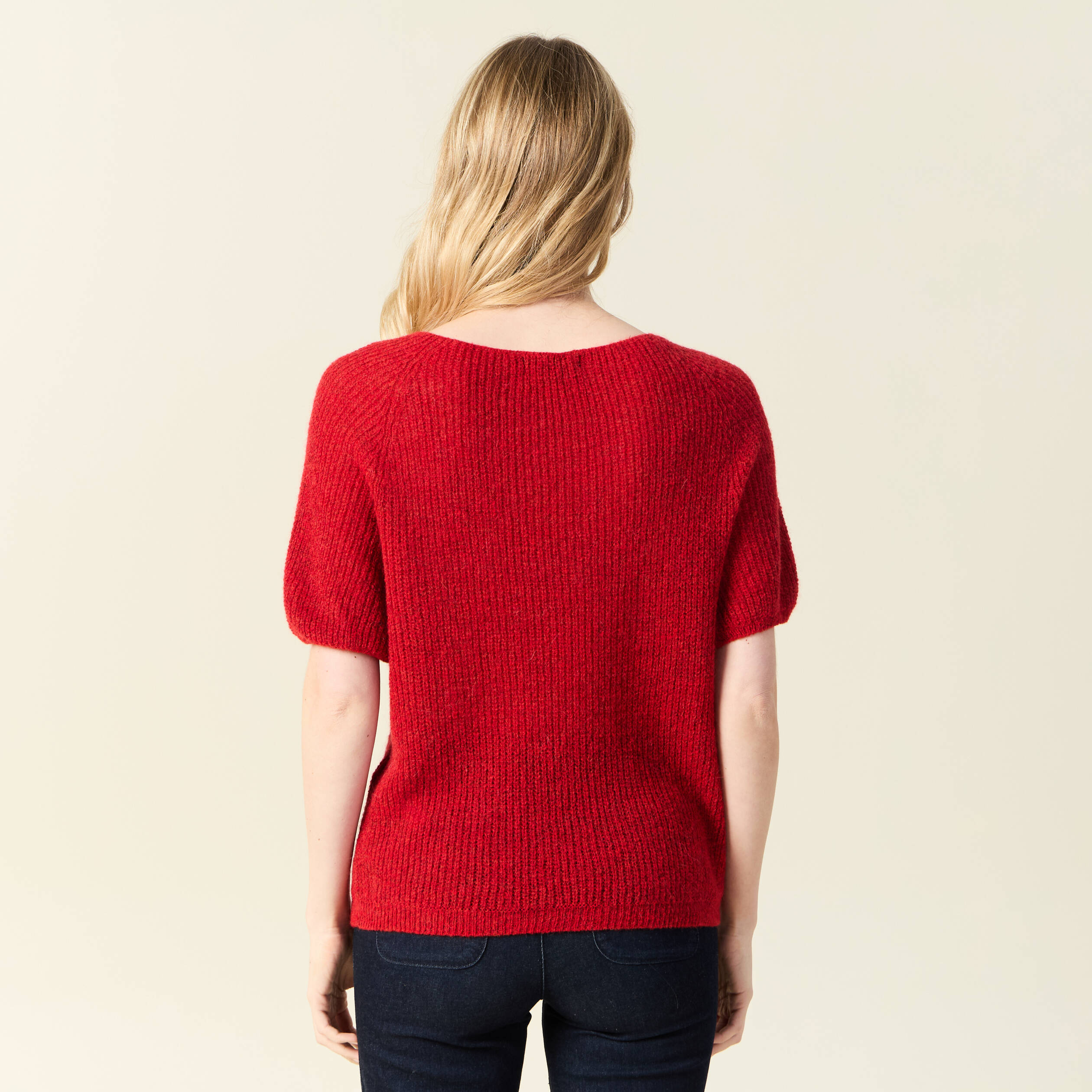 pull manches courtes rose framboise femme Pull manches courtes rose framboise femme