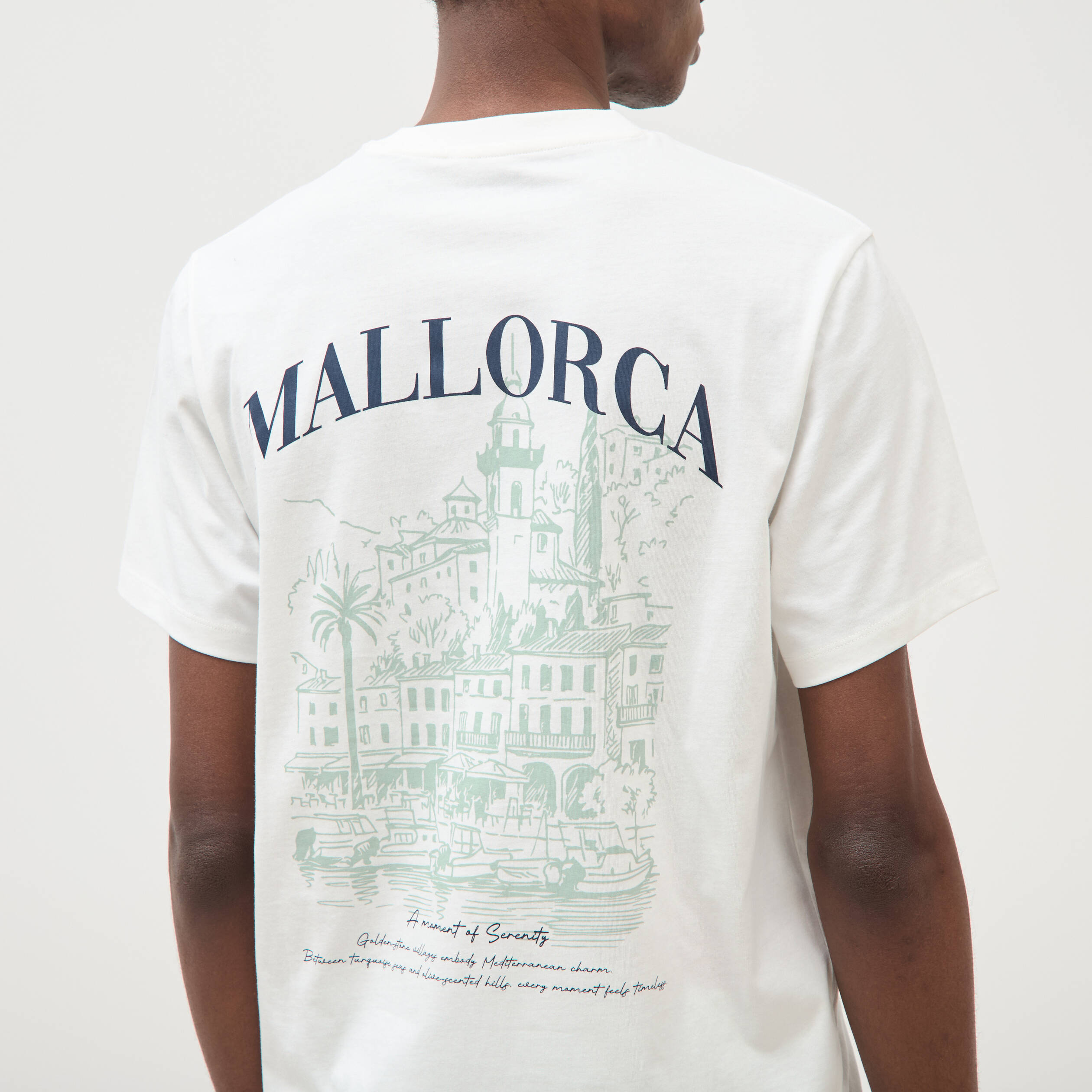 T-shirt en coton ecru homme