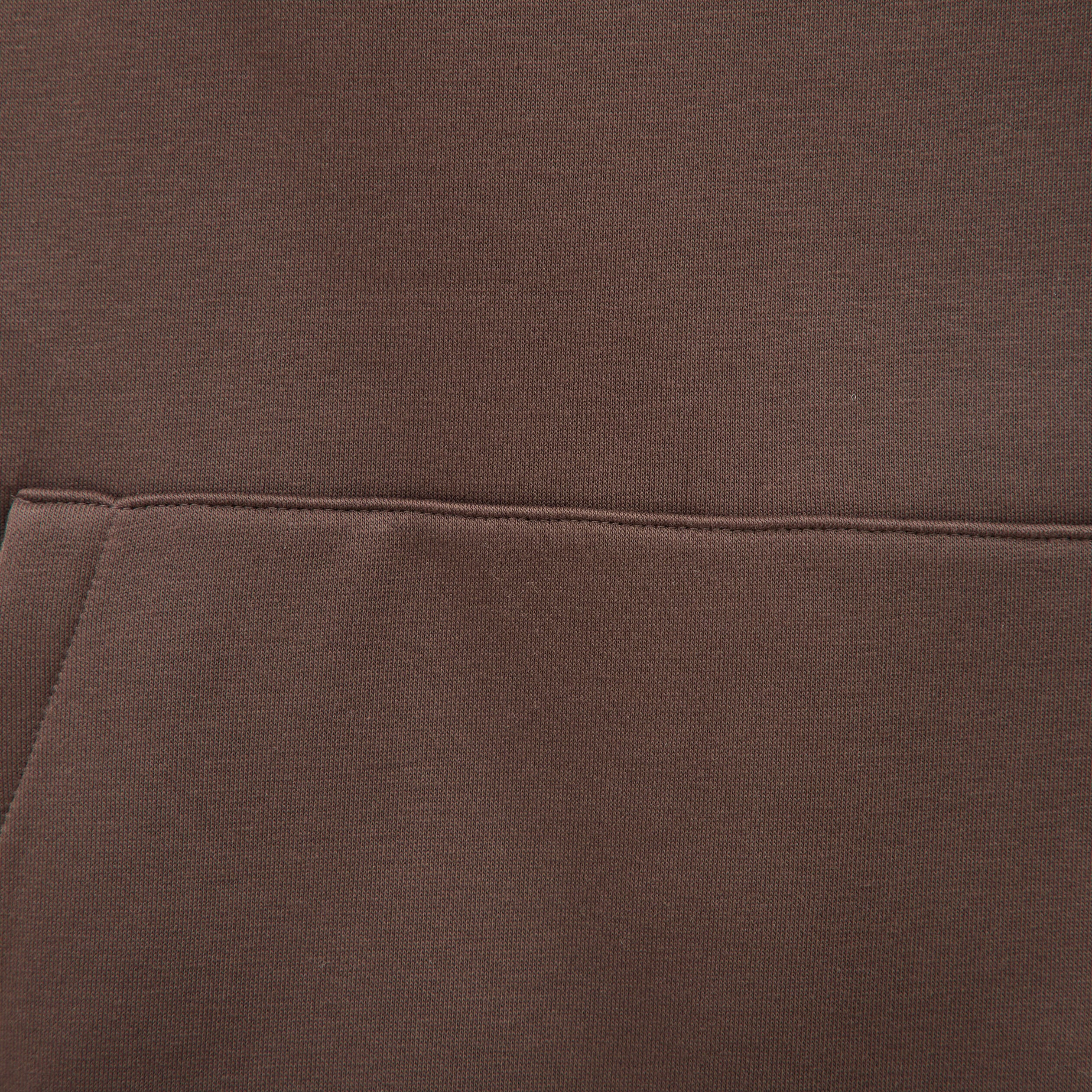Sweat ample &agrave; capuche manches longues marron fonc&eacute; homme