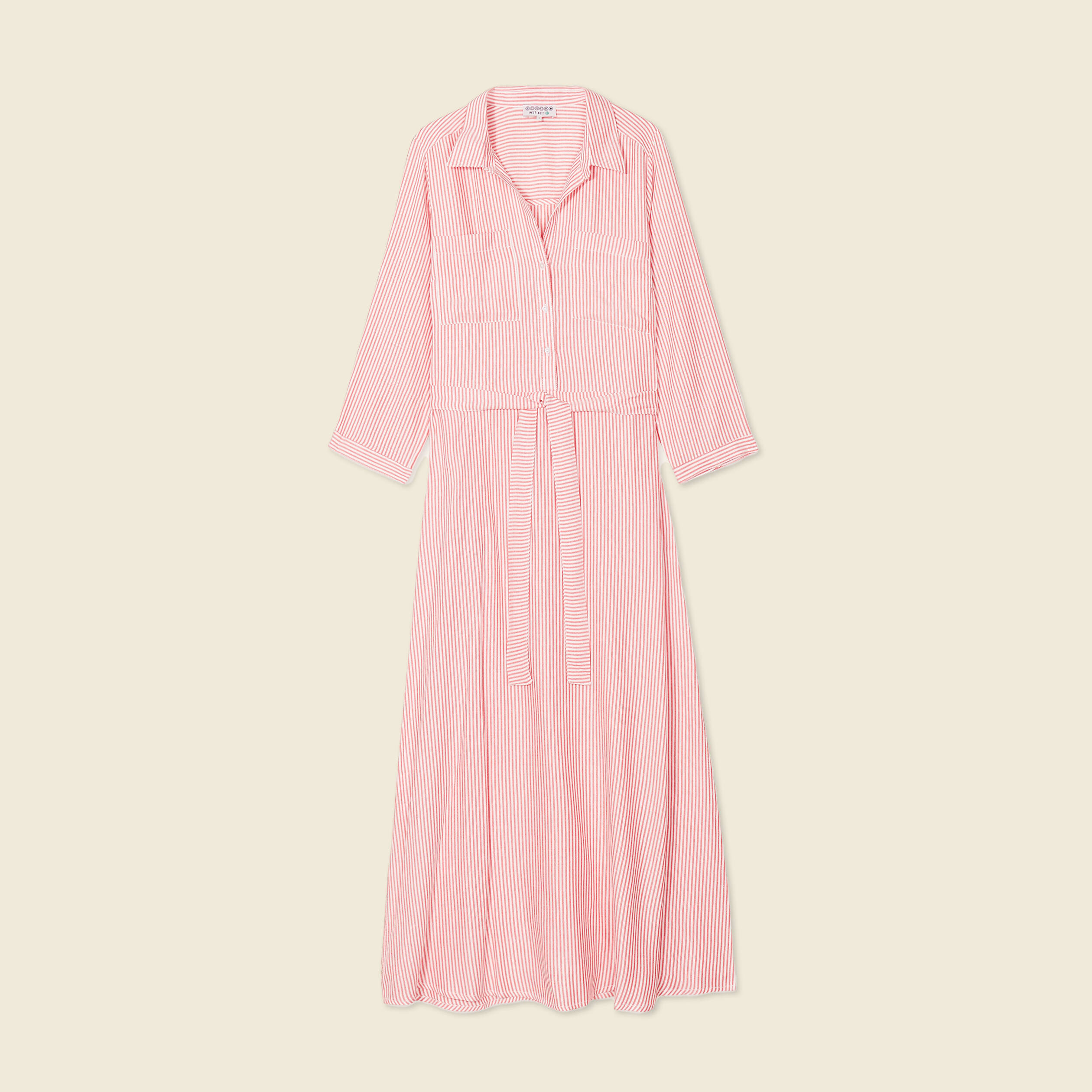 Robe chemise éco-responsable rouge femme