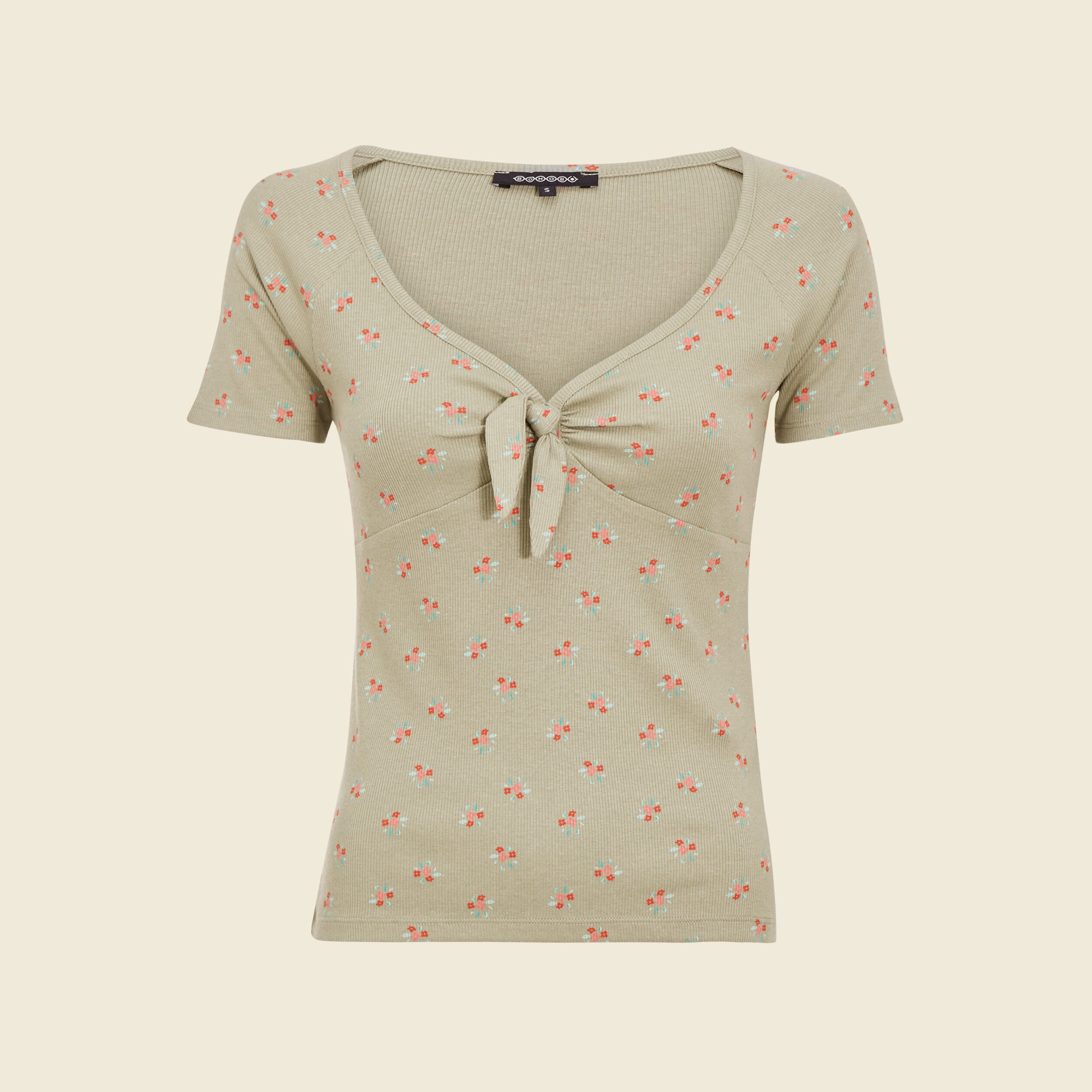 T-shirt à manches courtes vert pastel femme