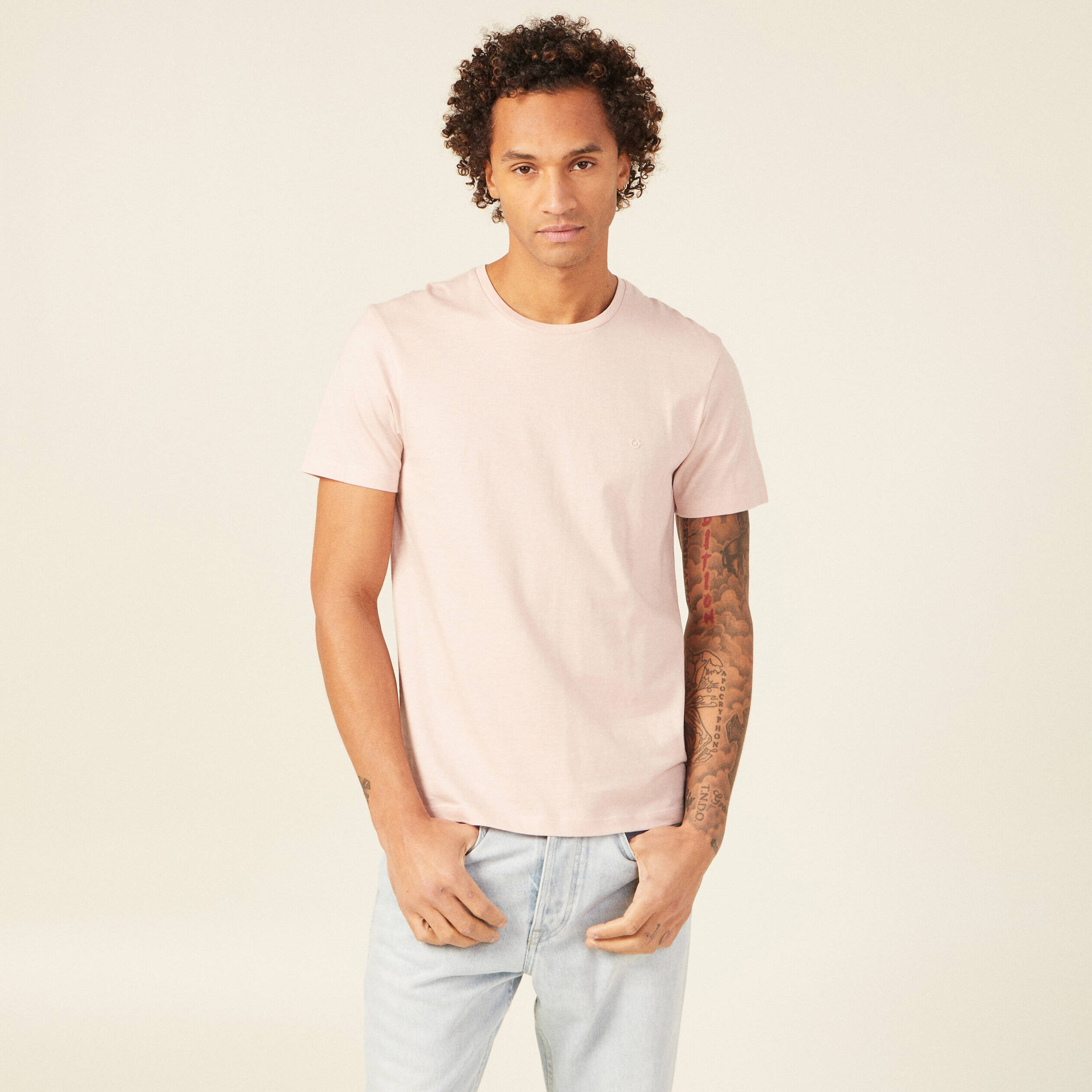 t shirt eco responsable vieux rose homme T-shirt éco-responsable vieux rose homme