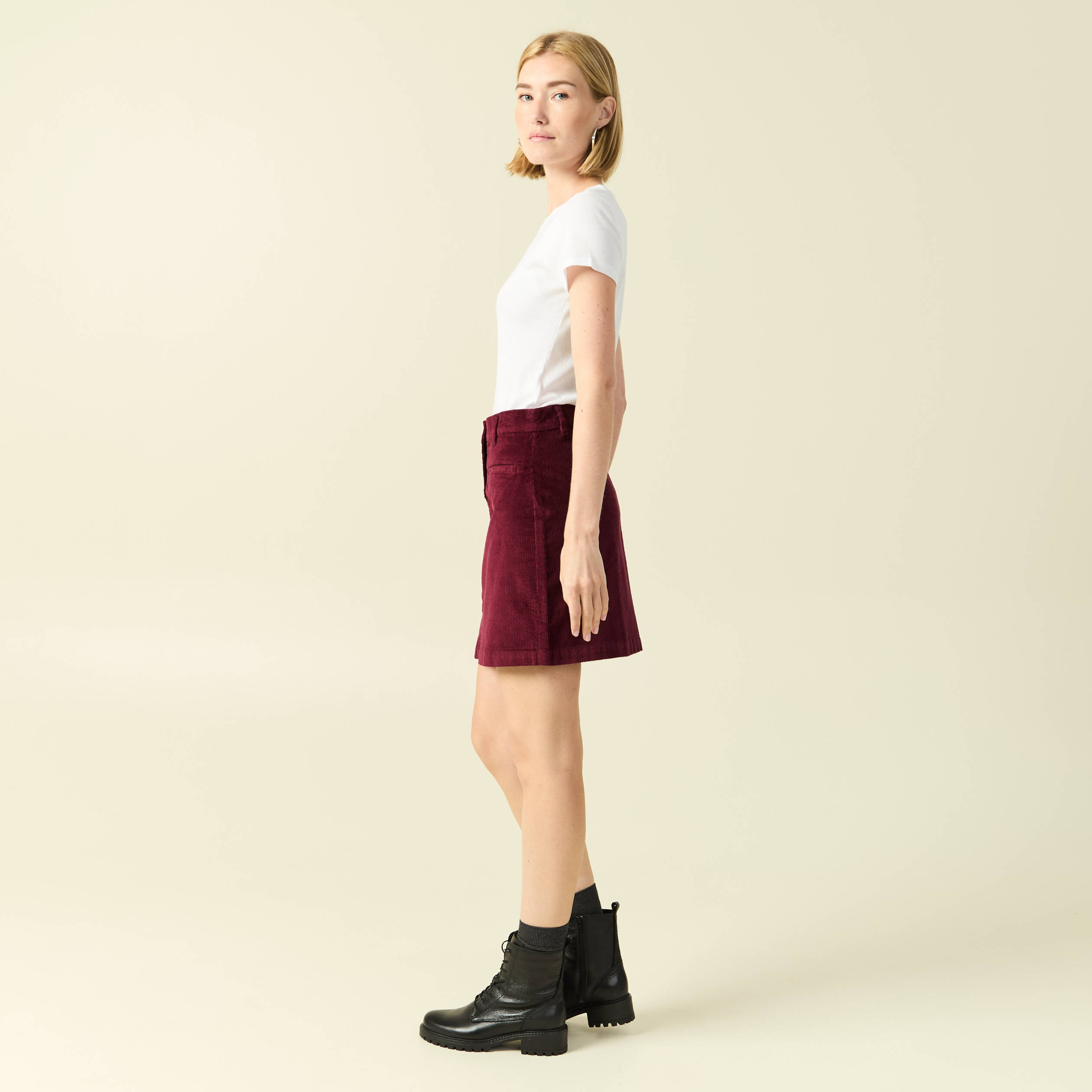 Jupe bordeaux femme