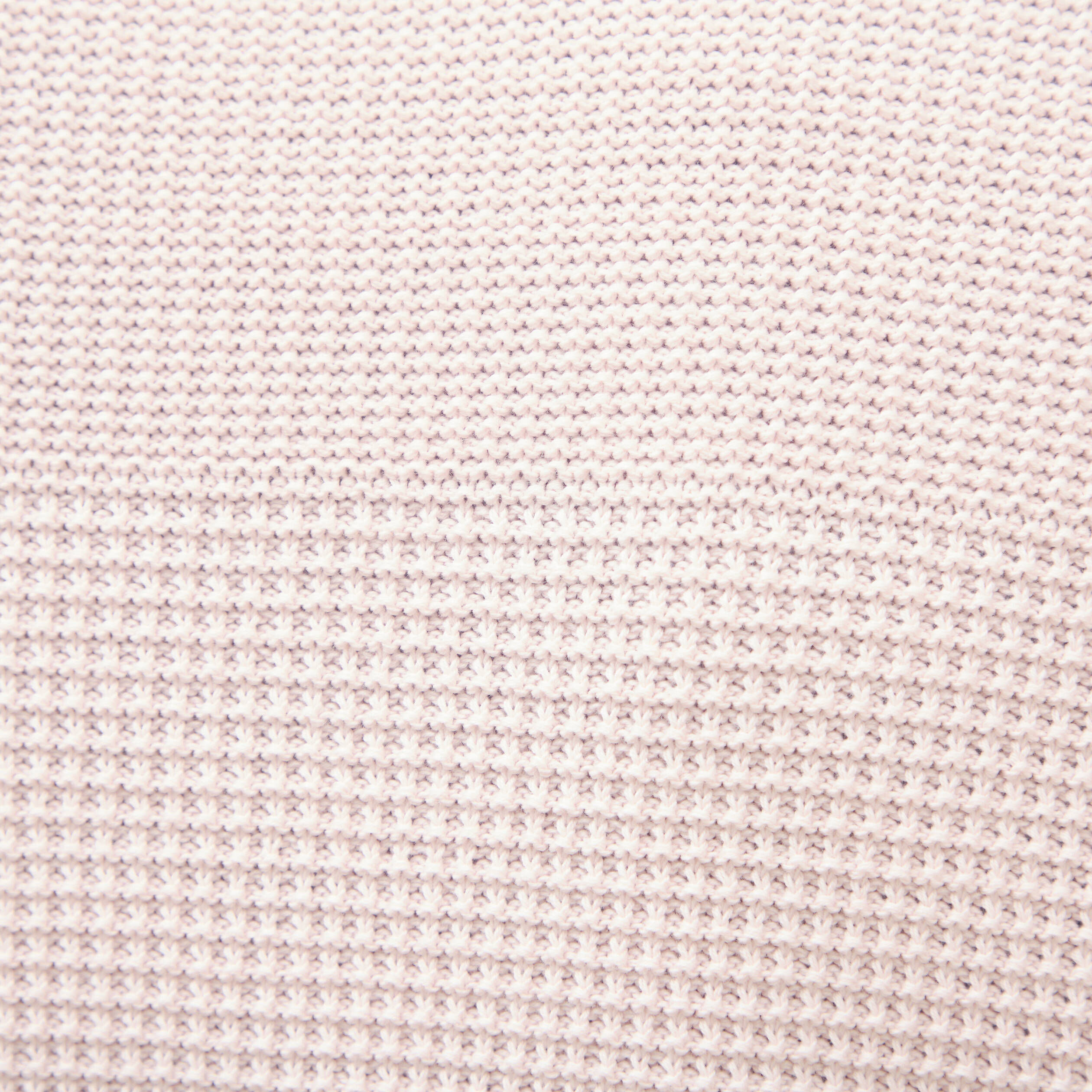 Pull col rond manches longues en coton rose poudr&eacute;e homme
