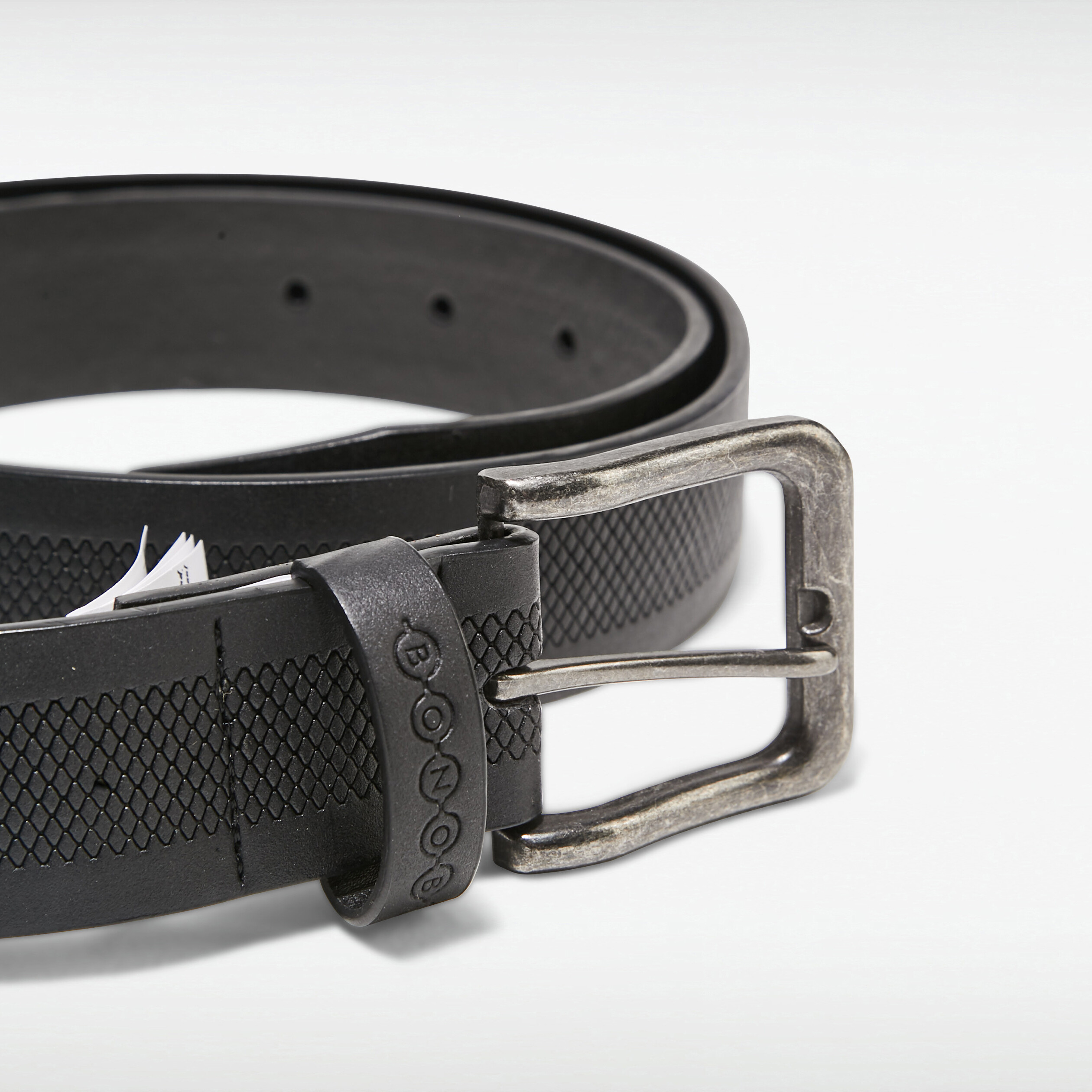 ceinture embossee noir homme Ceinture embossée noir homme