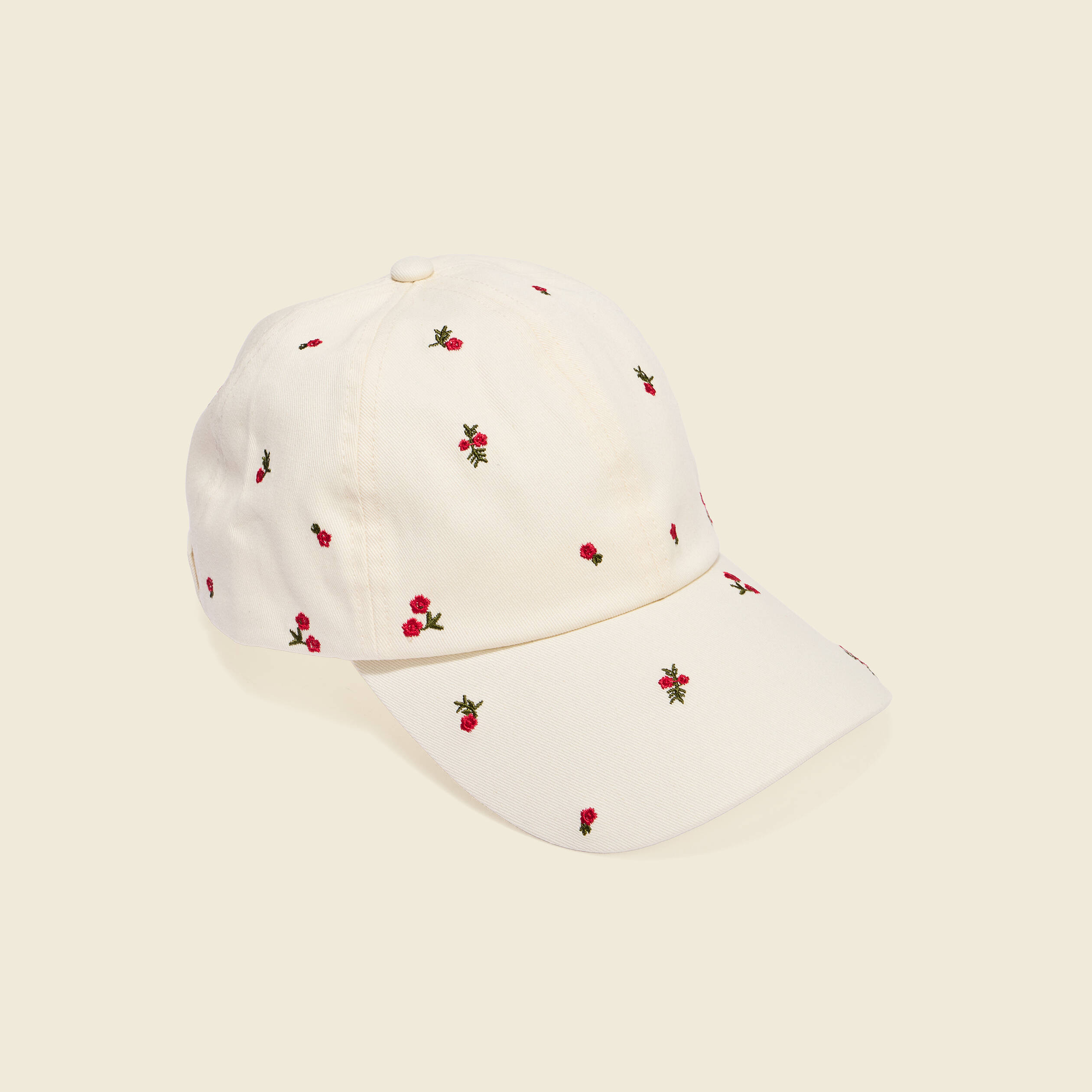 Casquette en coton ecru femme