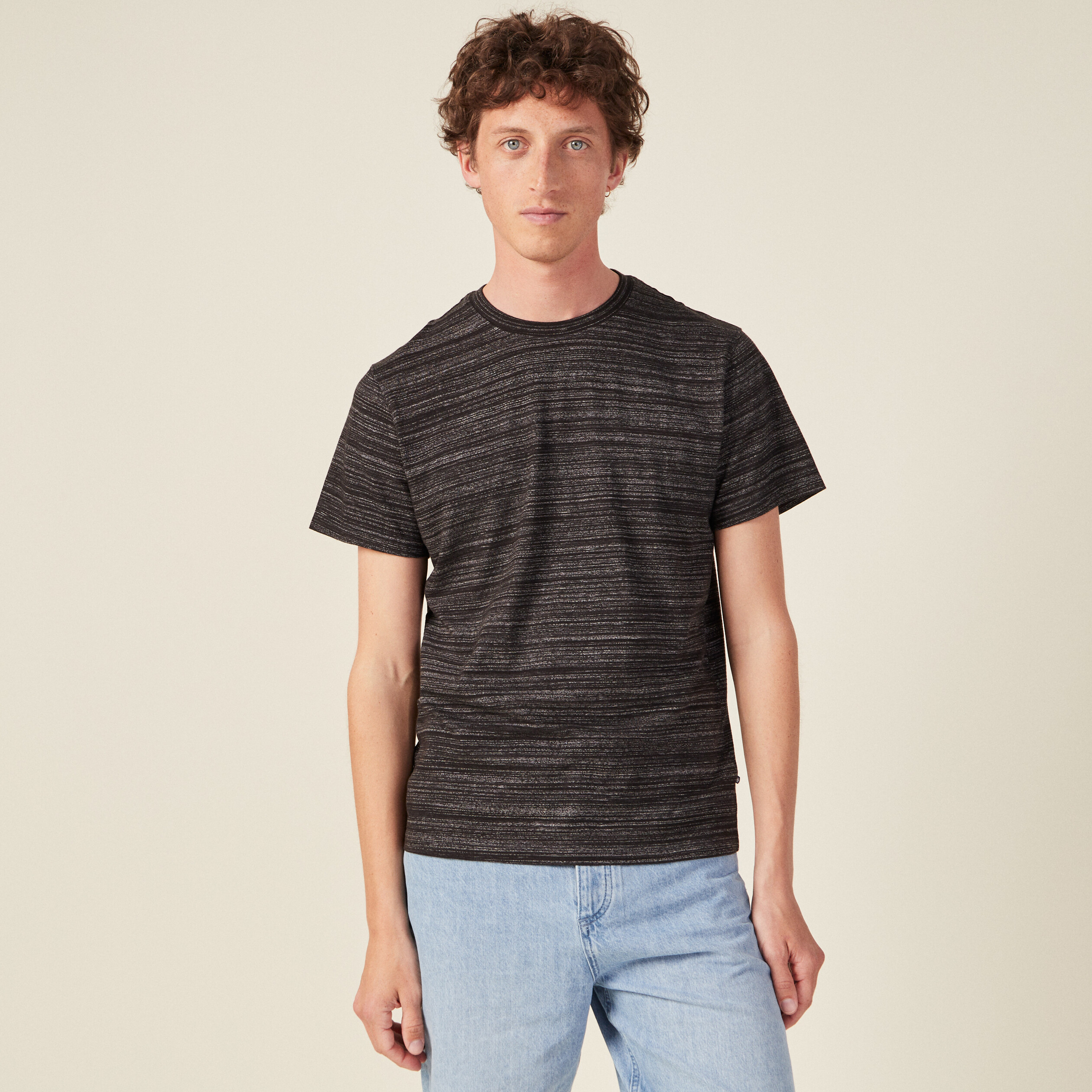 T-shirt manches courtes noir homme