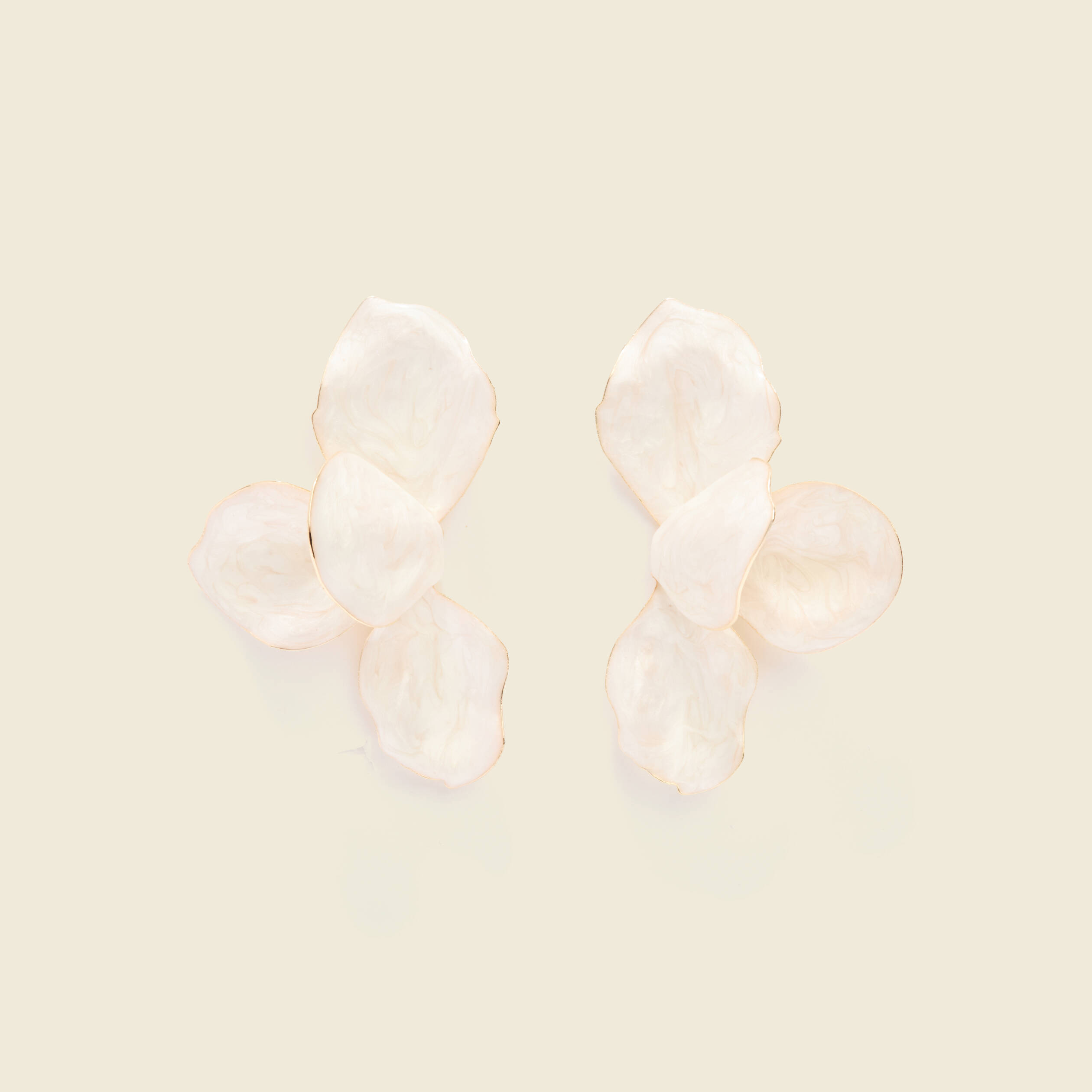 Boucles d'oreilles blanc femme