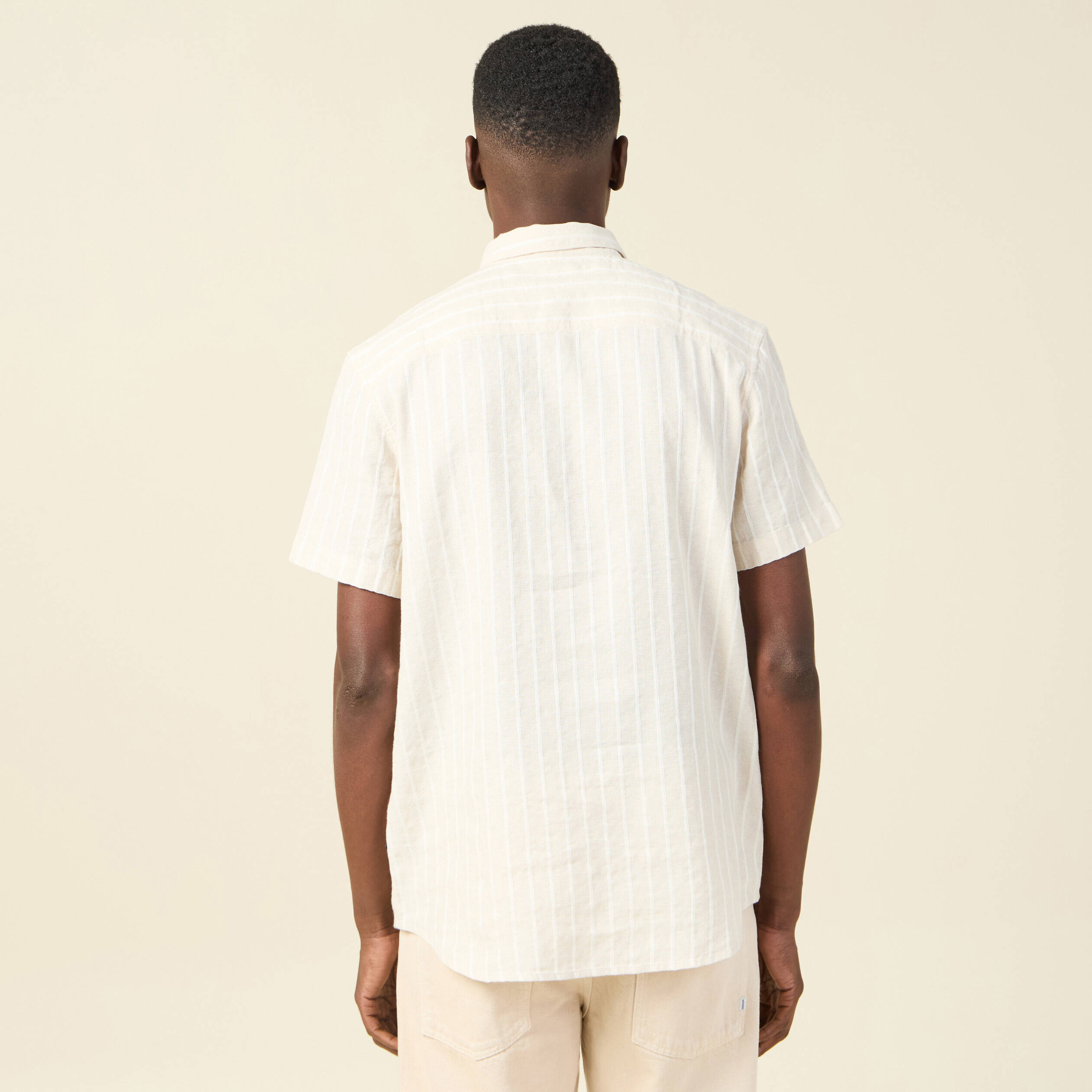chemise manches courtes ecru homme Chemise manches courtes ecru homme